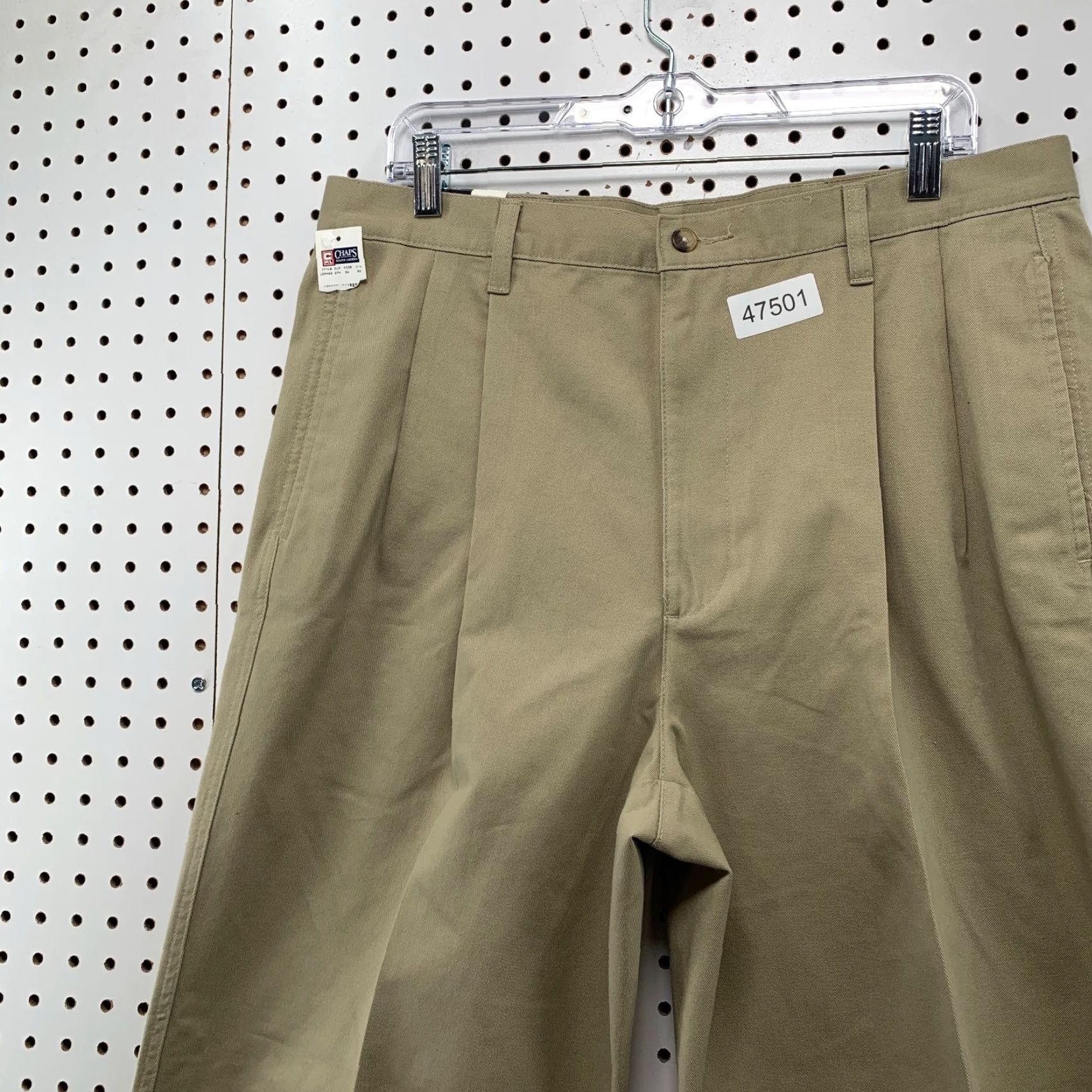 Ralph Lauren VINTAGE Ralph Lauren Chaps Khaki Pleated Pants Mens 36X32 90s School Work Preppy Chino Pants Mens Beige 90s Preppy Ralph Lauren Size US 36 / EU 52 - 6 Thumbnail