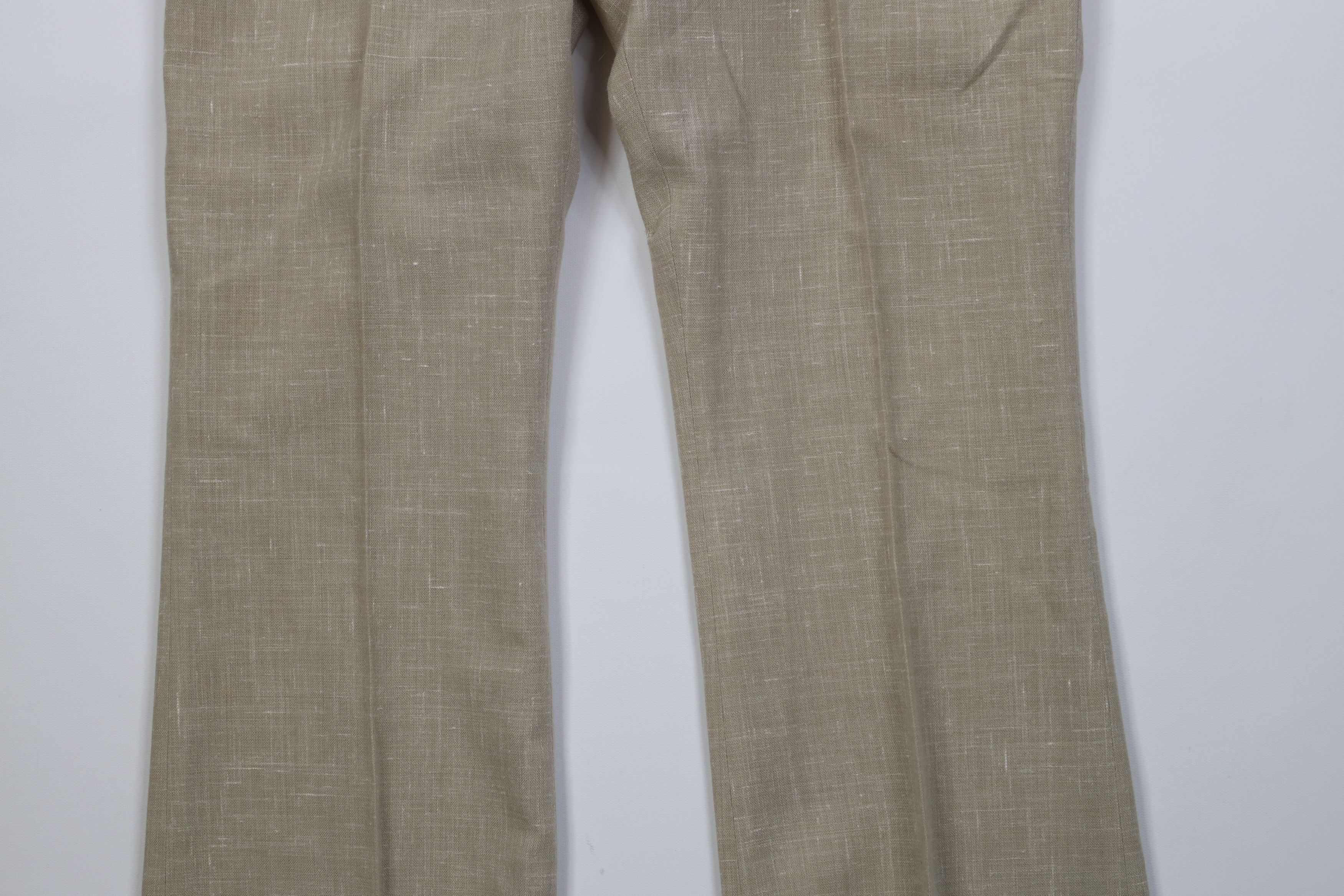 Vintage Vintage 70s Atomic Fleck Side Buckle Linen Wide Leg Pants Size US 34 / EU 50 - 3 Thumbnail
