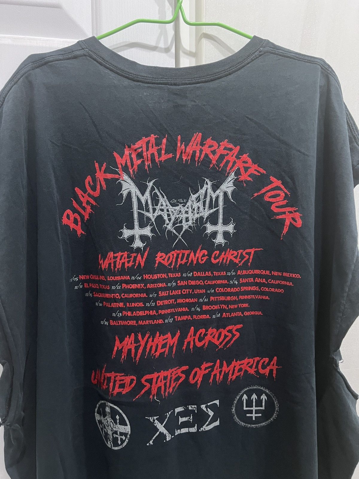 Band Tees Mayhem Black Metal Tour Tee 3XL Faded Distressed Oversized Size US XXL / EU 58 / 5 - 6 Thumbnail