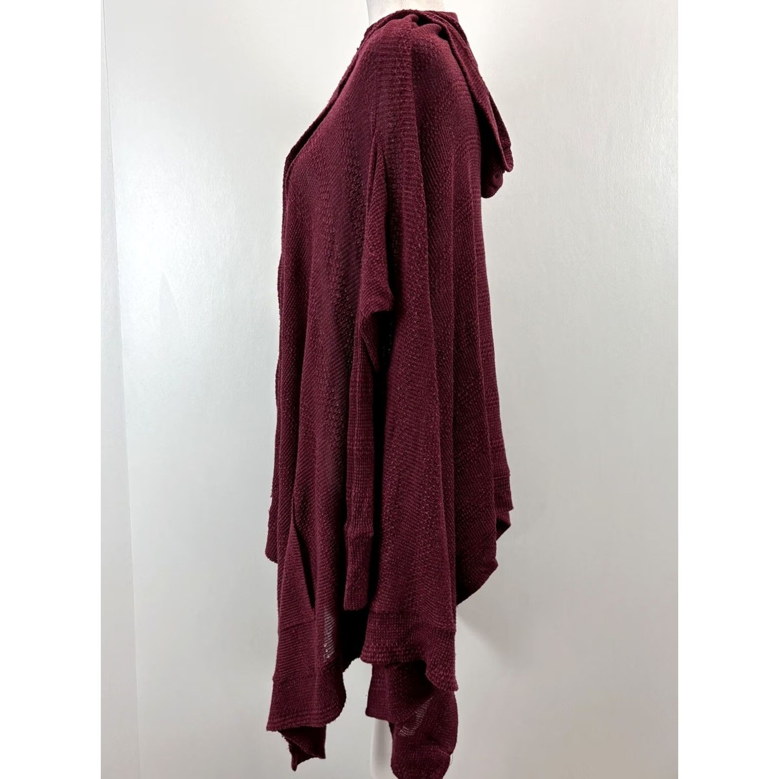 American Eagle Outfitters American Eagle Hooded Cardigan Sweater Medium Asymmetric Oversized Women’s Size M / US 6-8 / IT 42-44 - 2 Thumbnail