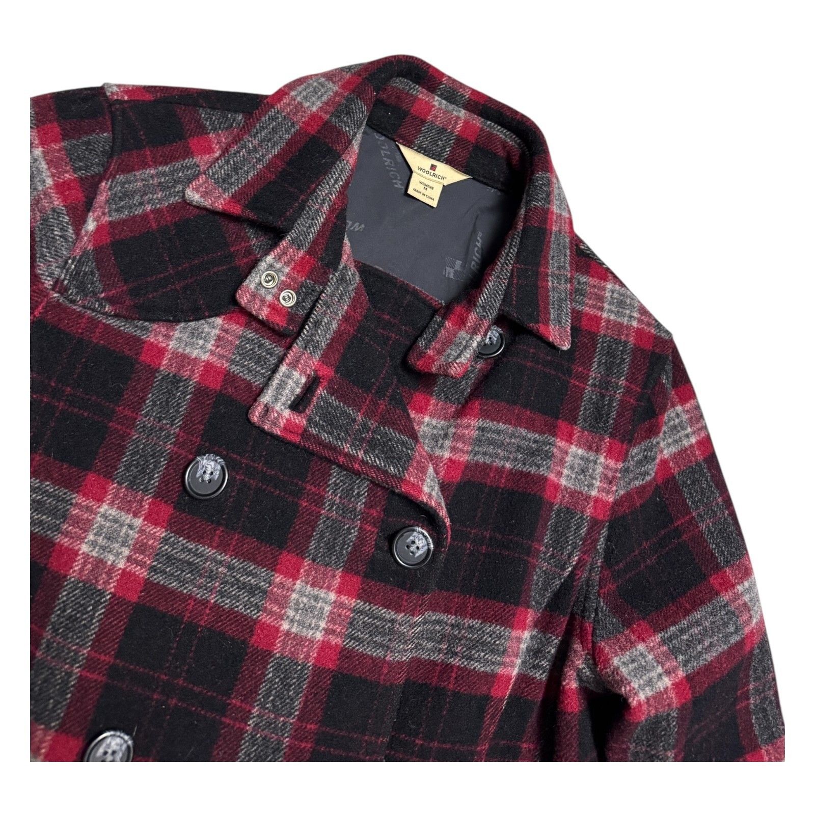 Woolrich Woolen Mills WOOLRICH Plaid Wool Business Casual PeaCoat Jacket Medium Size M / US 6-8 / IT 42-44 - 5 Thumbnail