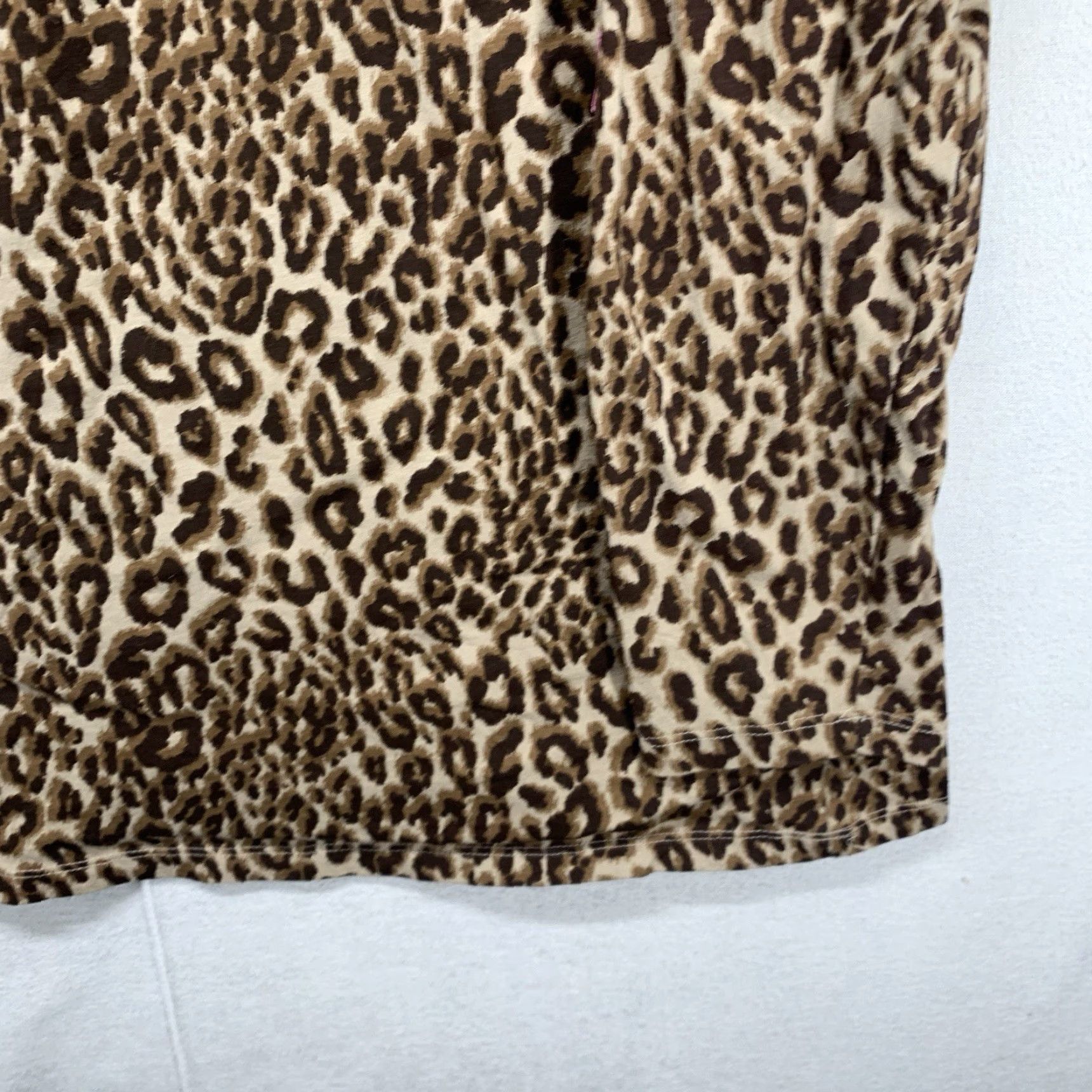 Vintage VINTAGE Just My Size Women’s Plus Size 3X T-Shirt All Over Animal Print Long Sleeve Casual Party Cotton Knit Size XXL / US 16-18 / IT 52-54 - 6 Thumbnail