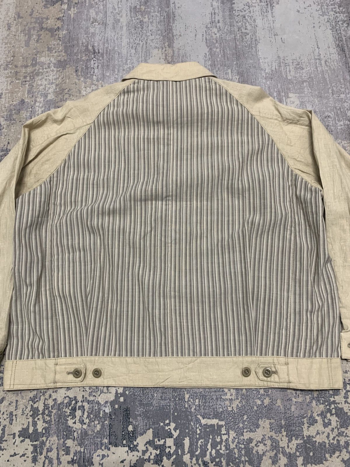 Japanese Brand Vintage Angelo Saputo 1950s Style Striped Gabardine Jacket Size US M / EU 48-50 / 2 - 5 Thumbnail
