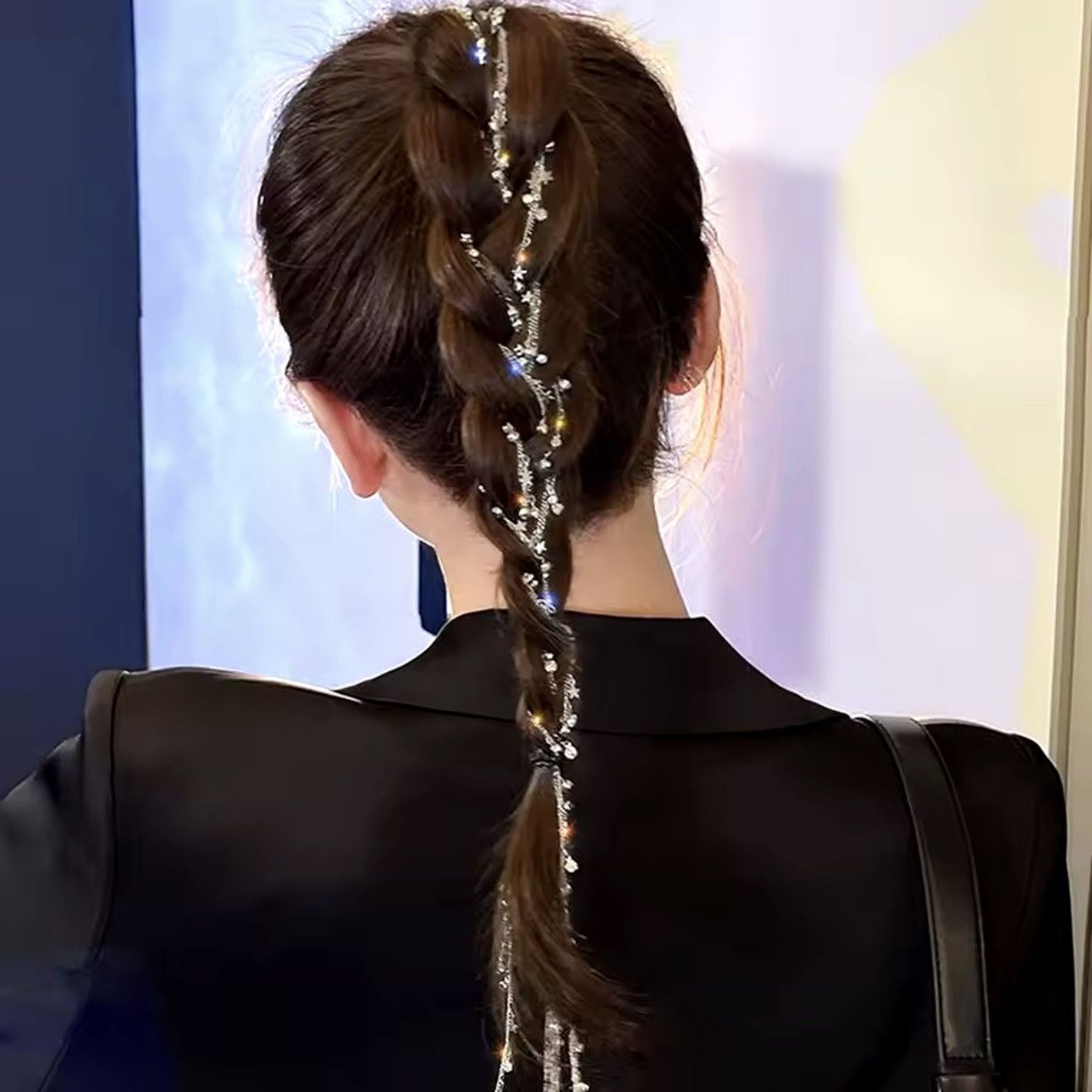 Guess 1pc Guess crystal diamonds stars sliver double tassel Hair Size ONE SIZE - 2 Thumbnail