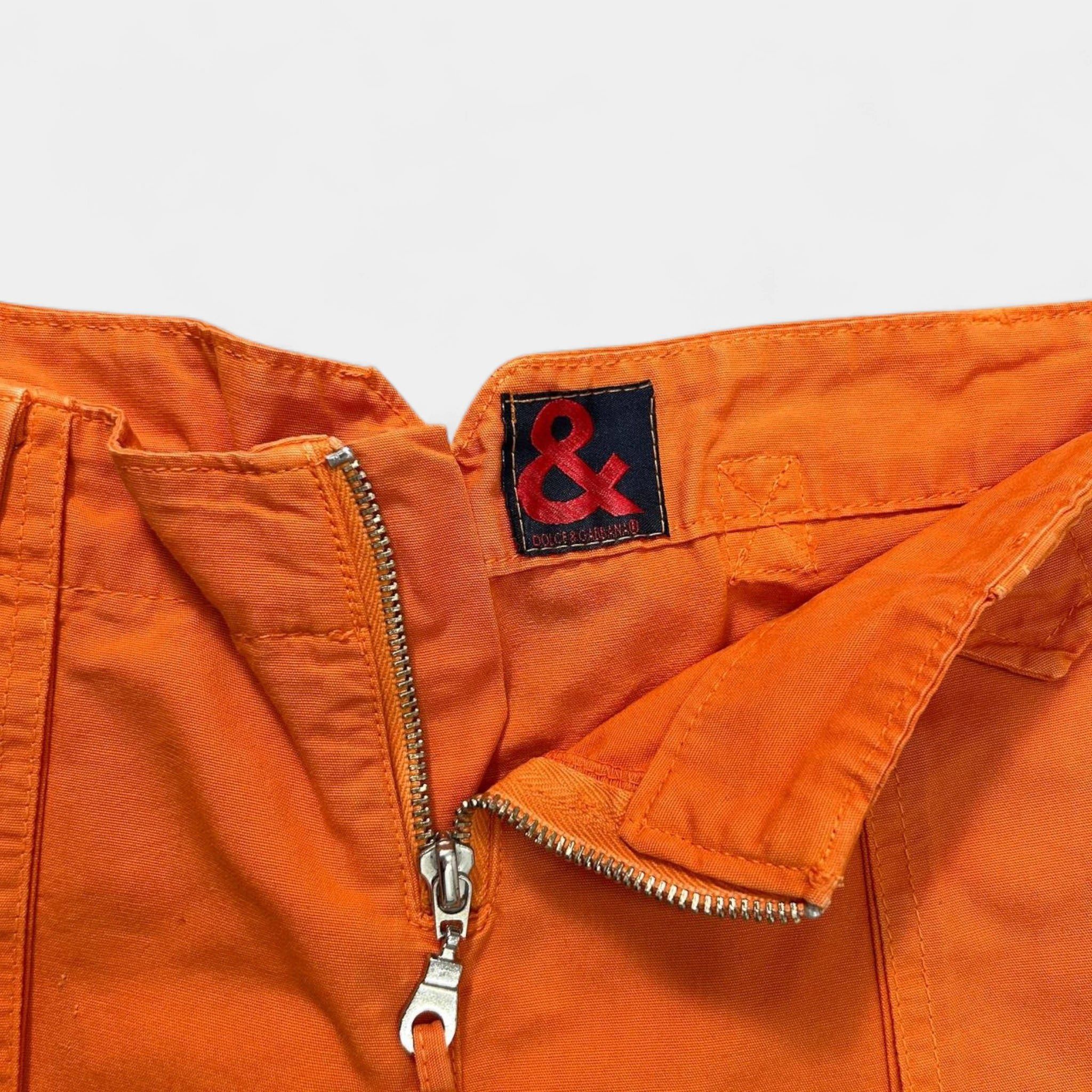 Dolce & Gabbana Dolce & Gabbana 2000s Cargo Orange Skirt Size 28" / US 6 / IT 42 - 4 Thumbnail