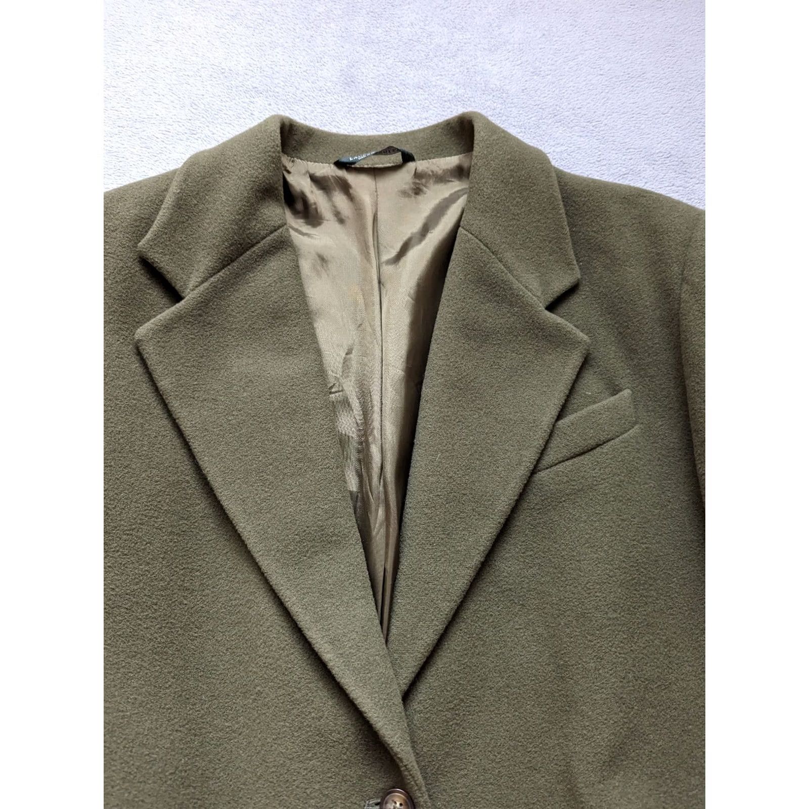 Laura Ashley VINTAGE Laura Ashley Coat Womens UK 18 Green Wool Size Size XXL / US 16-18 / IT 52-54 - 2 Thumbnail