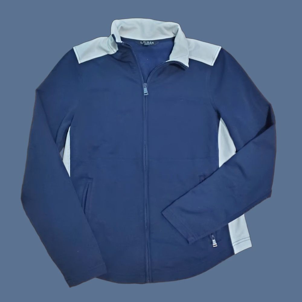 Ralph Lauren Lauren Ralph Lauren Women's Medium Jacket Athletic Full Zip Navy White Tennis Size M / US 6-8 / IT 42-44 - 1 Thumbnail