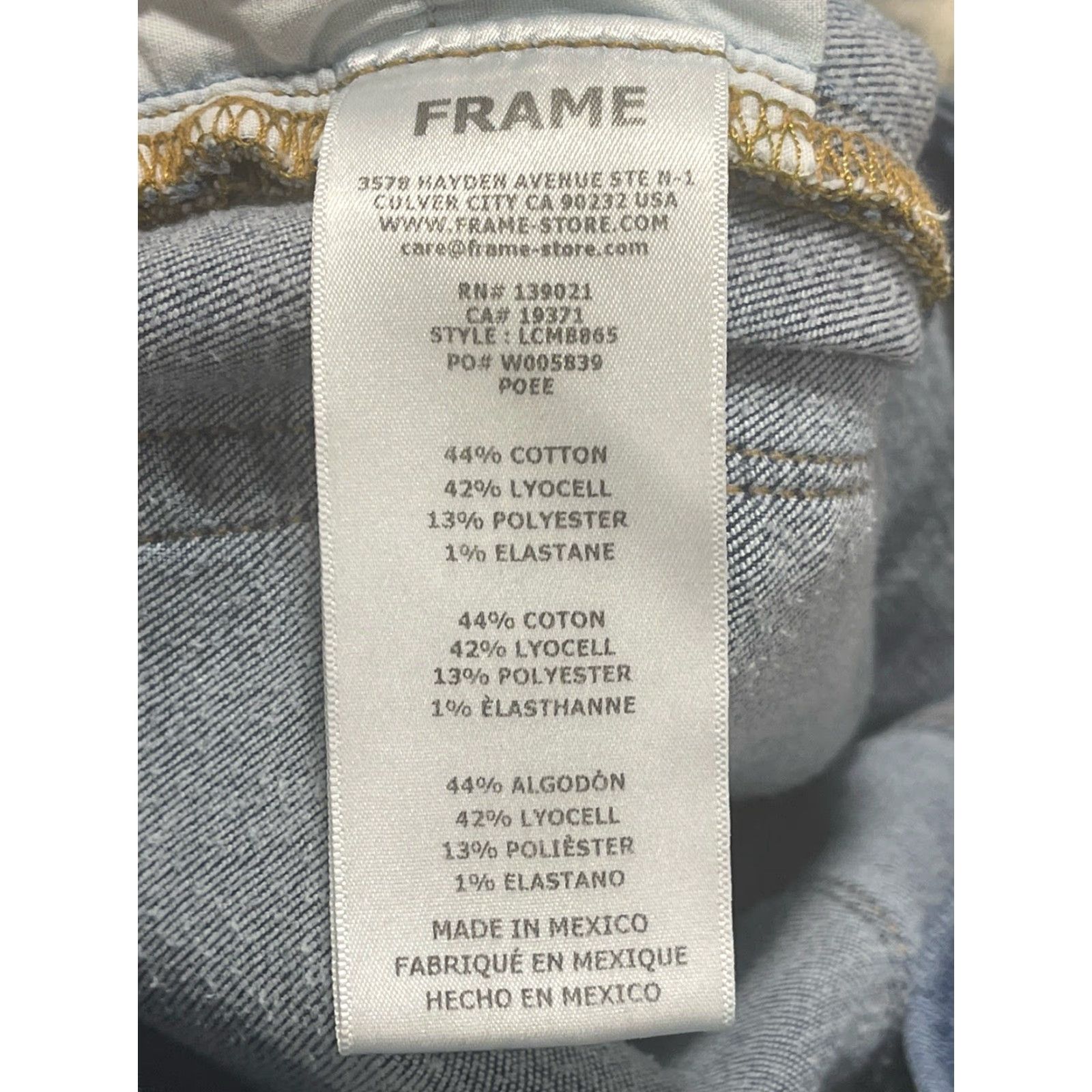 Frame FRAME Jeans Cropped Women 27 Denim Blue Zipper Zip Mid Rise 25 In Inseam Size 27" / US 4 / IT 40 - 7 Thumbnail