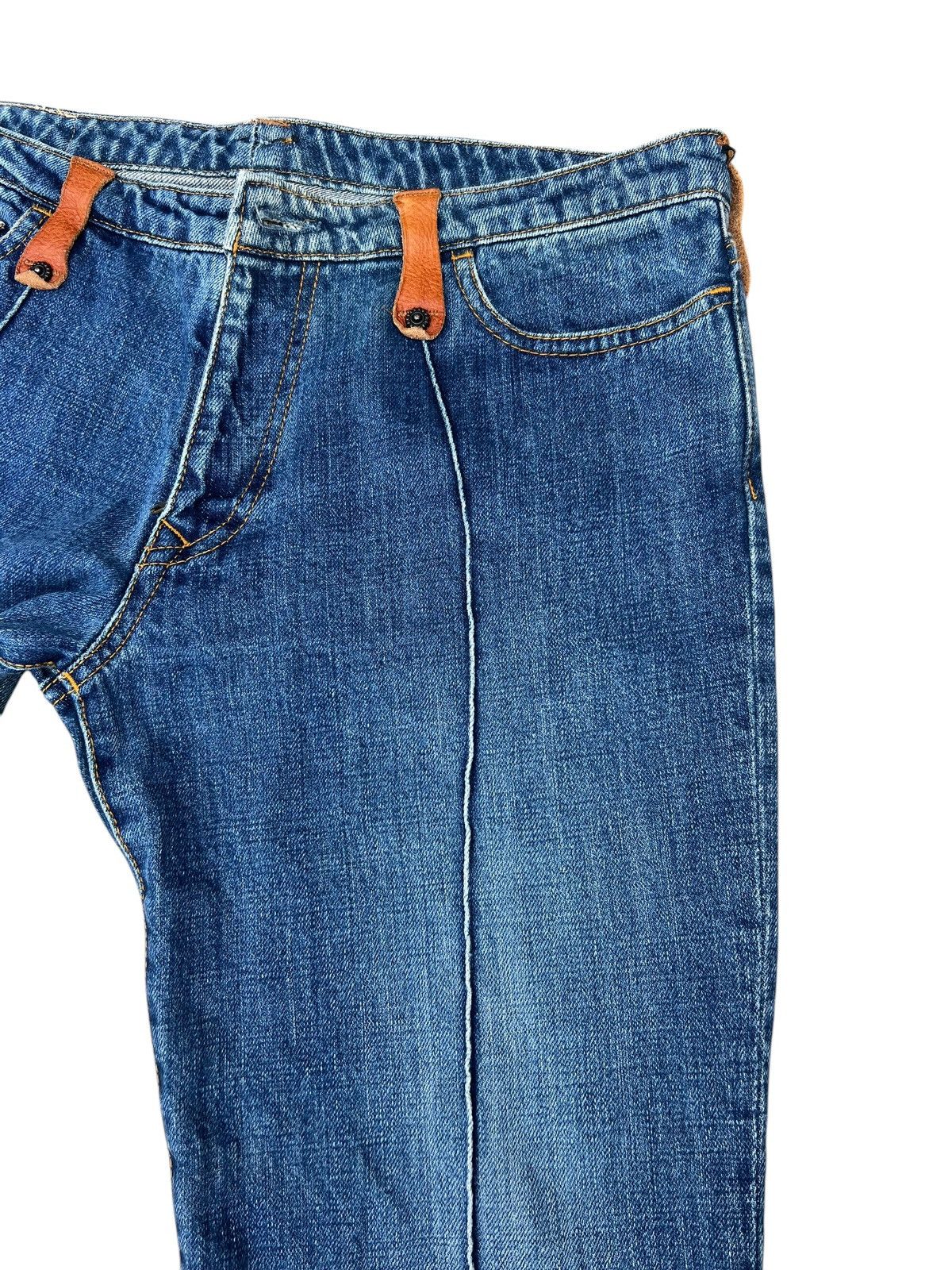 Japanese Brand Obelisk Japan Faded Denim Bootcut Jeans Size 32" / US 10 / IT 46 - 9 Thumbnail