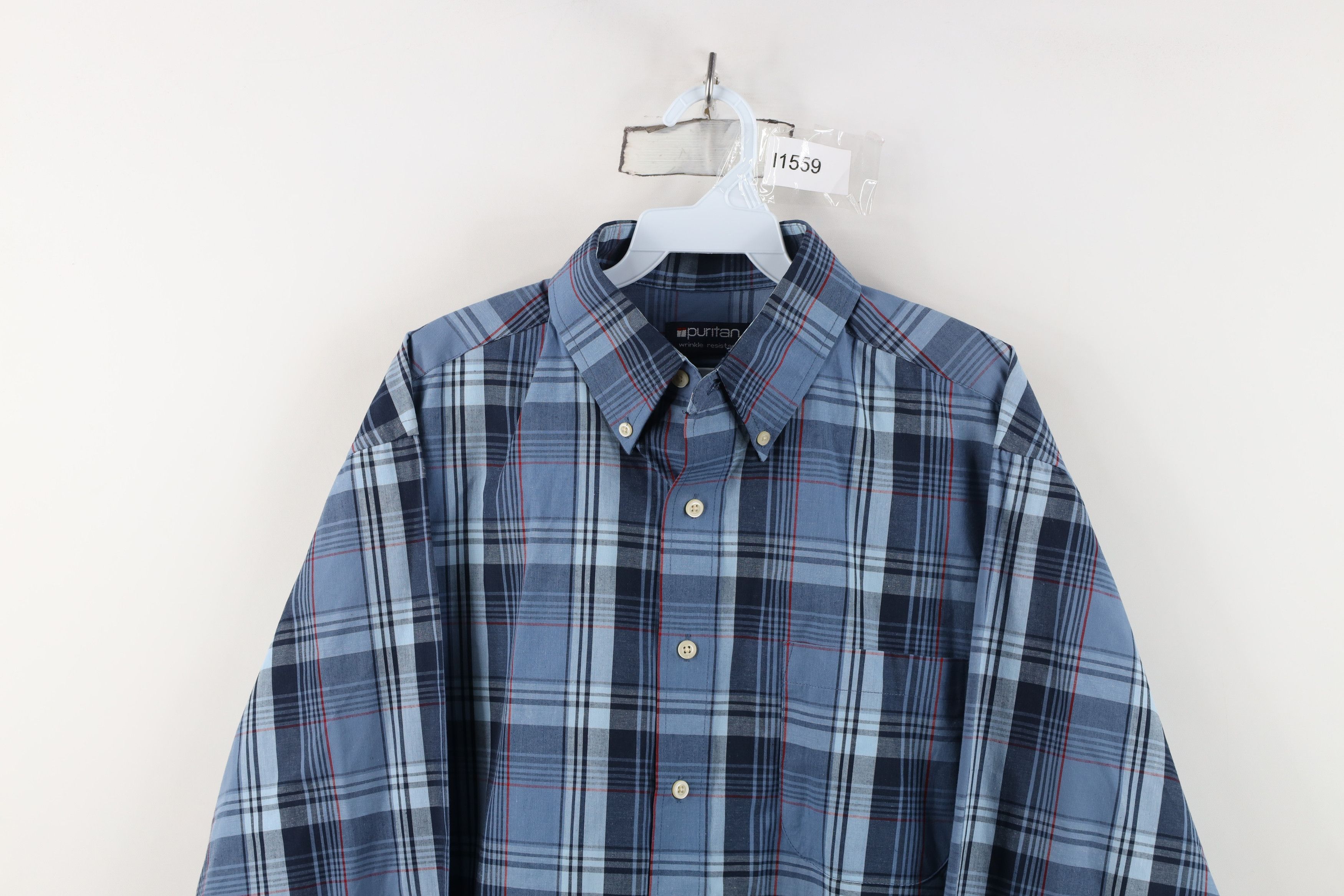 Vintage Deadstock Vintage 90s Streetwear Button Down Shirt Plaid Size US M / EU 48-50 / 2 - 2 Thumbnail