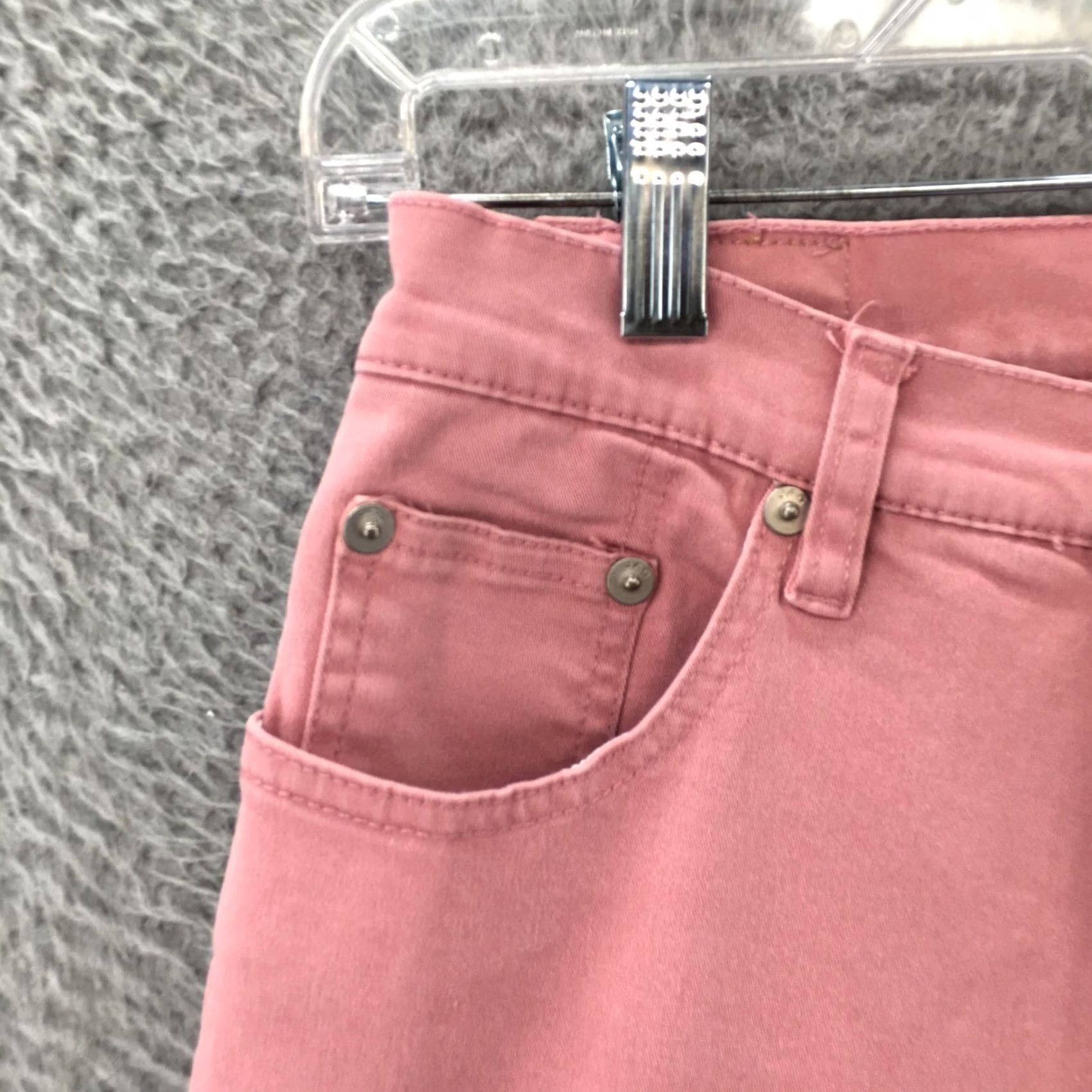 AG Jeans Jag Jeans Skinny Jeans Womens 4 Pink Cotton Blend Mid Rise Zip Fly 5-Pockets Size 27" / US 4 / IT 40 - 3 Thumbnail