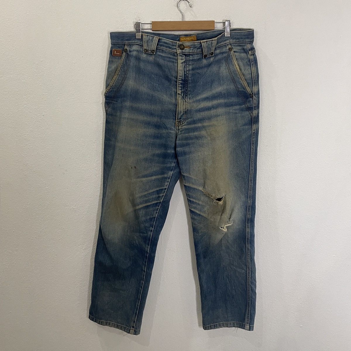 Lancel Vintage Lancel Distressed Denim Jeans Size US 37 - 1 Thumbnail