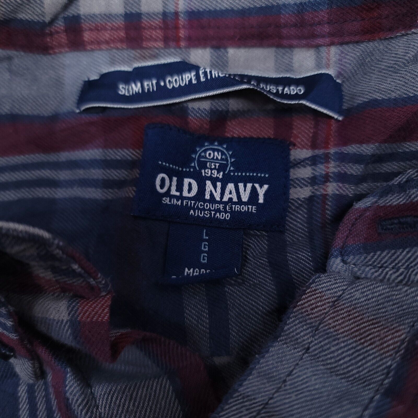 Old Navy Old Navy Tartan Flannel Shirt Mens Size Large L Blue Gray Size US L / EU 52-54 / 3 - 3 Thumbnail