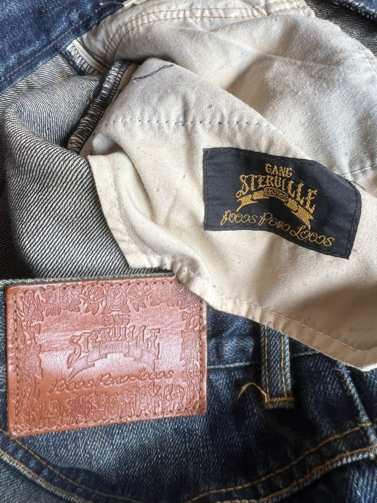 Japanese Brand Gangsterville Glad Hand Japan Dirty Mud Denim Selvedge Jeans Size US 28 / EU 44 - 21 Thumbnail