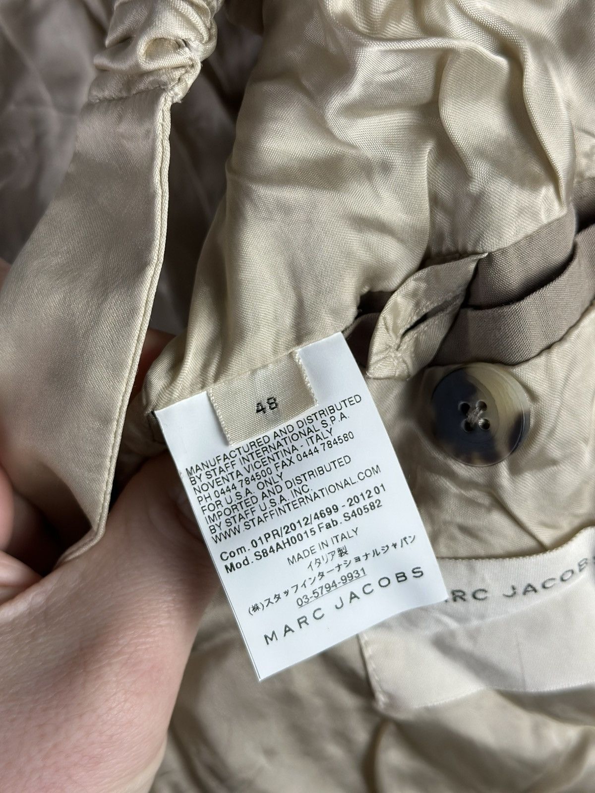 Marc Jacobs × Vintage MARC JACOBS Double-Breasted Belted Cotton Trench Coat Size XL / US 12-14 / IT 48-50 - 14 Thumbnail