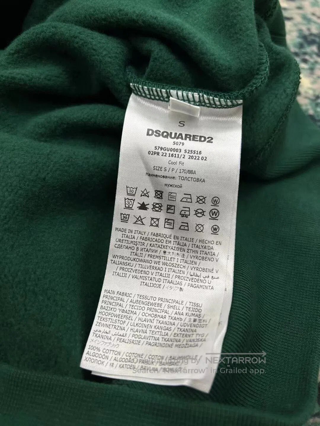 Dsquared2 Dsquared2 Green Hooded Sweatshirt ICON Edition. Size US M / EU 48-50 / 2 - 6 Thumbnail