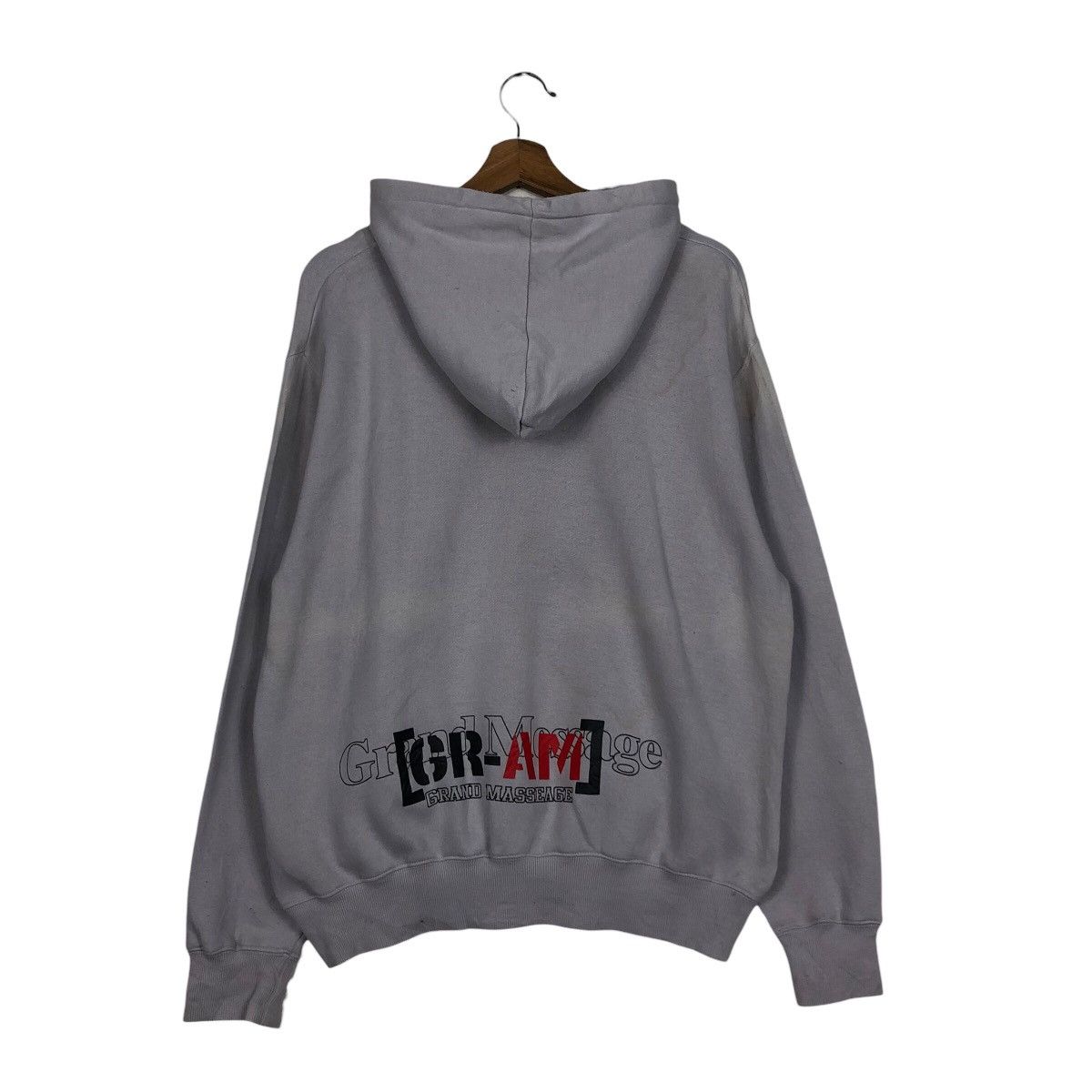 Japanese Brand 📌Vintage Hoodie Pull Over Grand Messege Spell Out Big Logo Size US L / EU 52-54 / 3 - 9 Thumbnail
