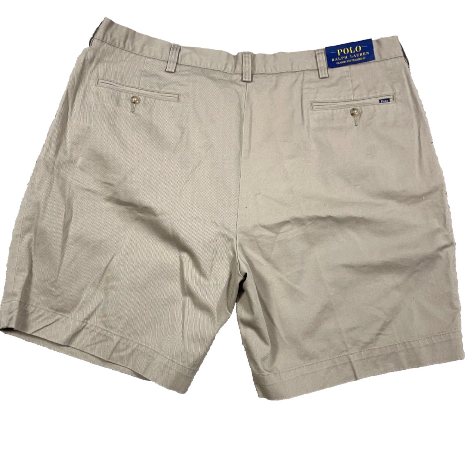 Polo Ralph Lauren Polo Ralph Lauren Chino Shorts Men 42 Tan Khaki Twill Classic Fit Pleated Front Short / Casual Mens Beig e Chino Shorts Size US XL / EU 56 / 4 - 2 Thumbnail