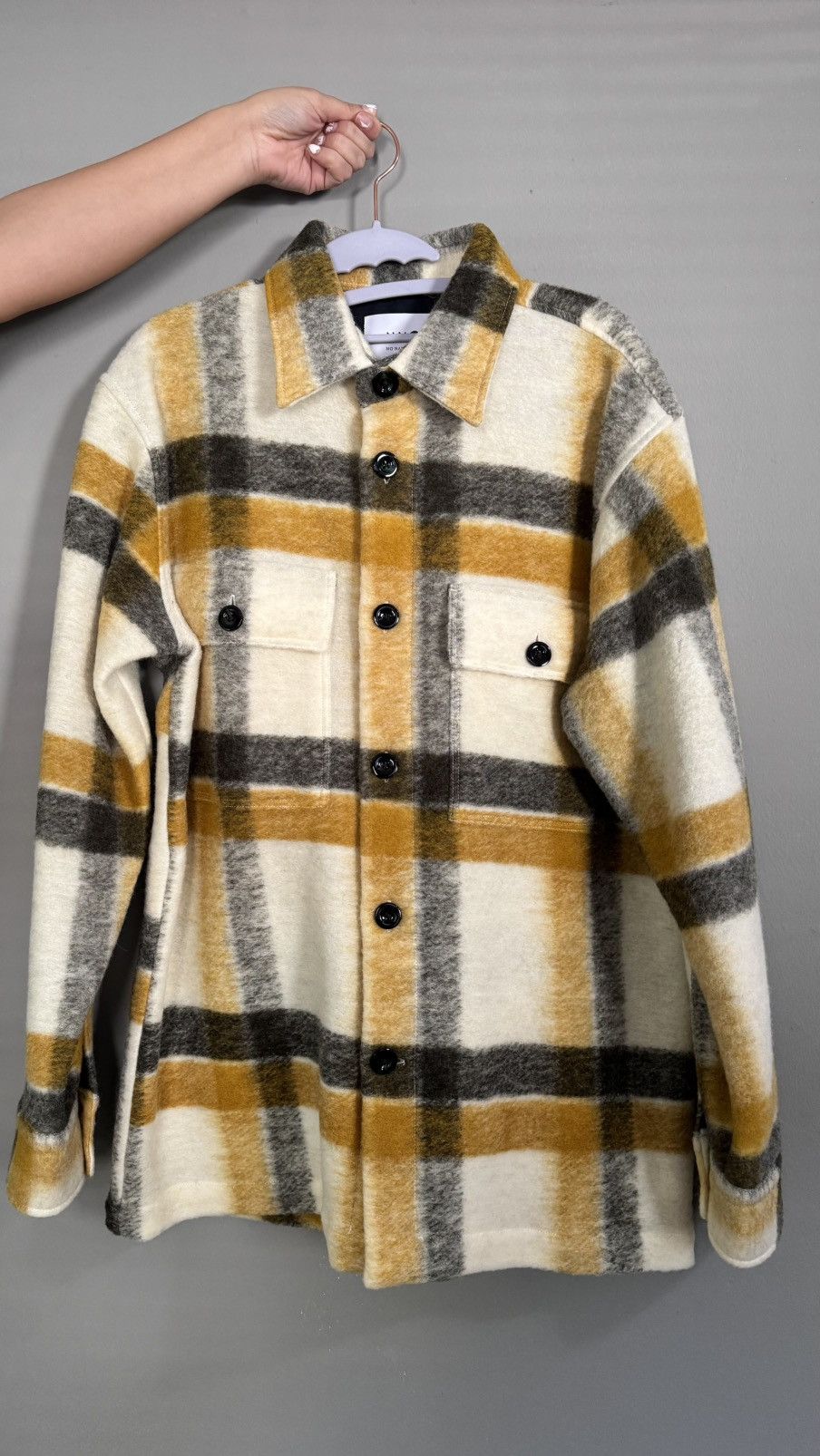 NN07 Soren Checked Virgin Wool-Blend Overshirt