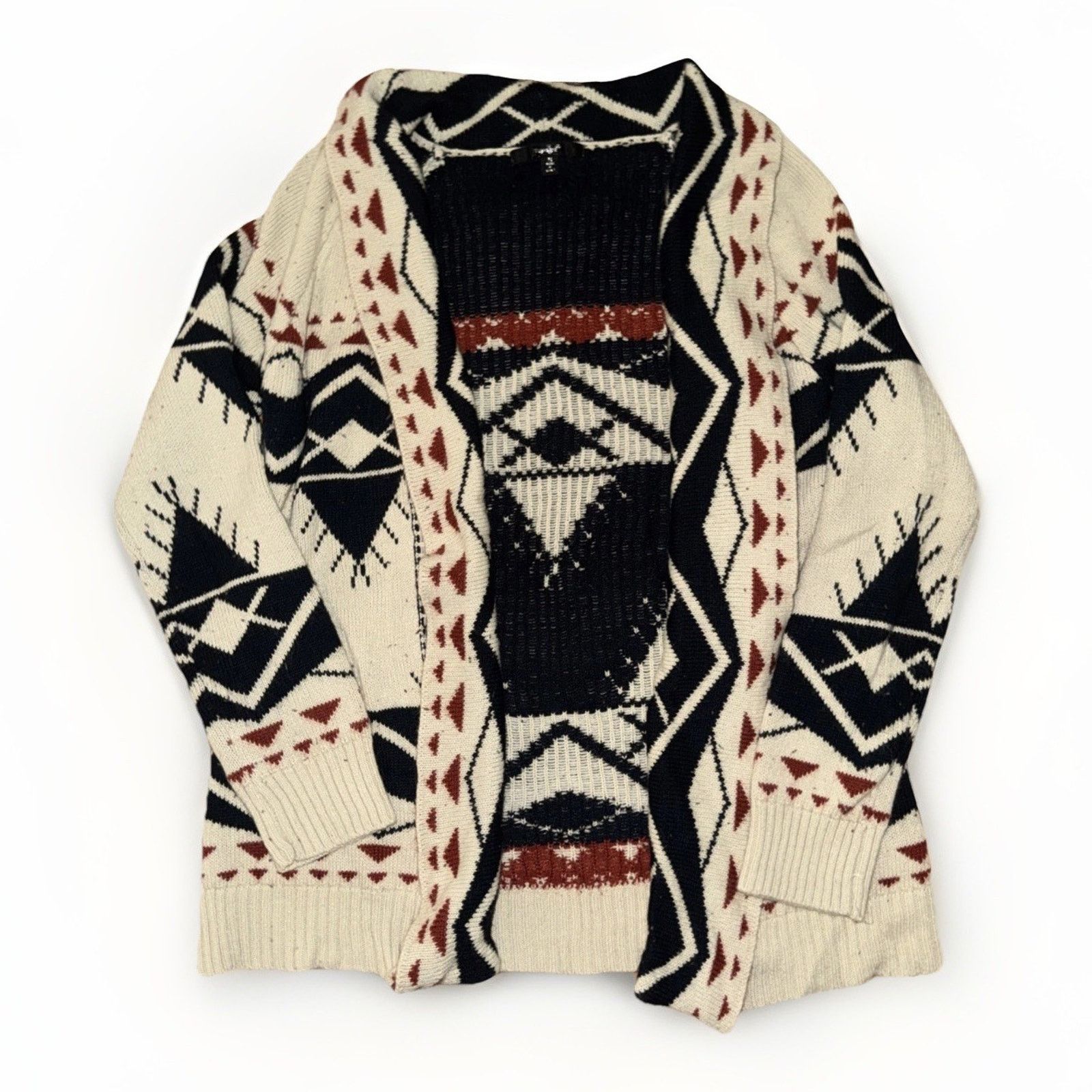 Vintage Women’s Papaya Shaw Collard Aztec Print Cardigan Medium Size M / US 6-8 / IT 42-44 - 1 Thumbnail