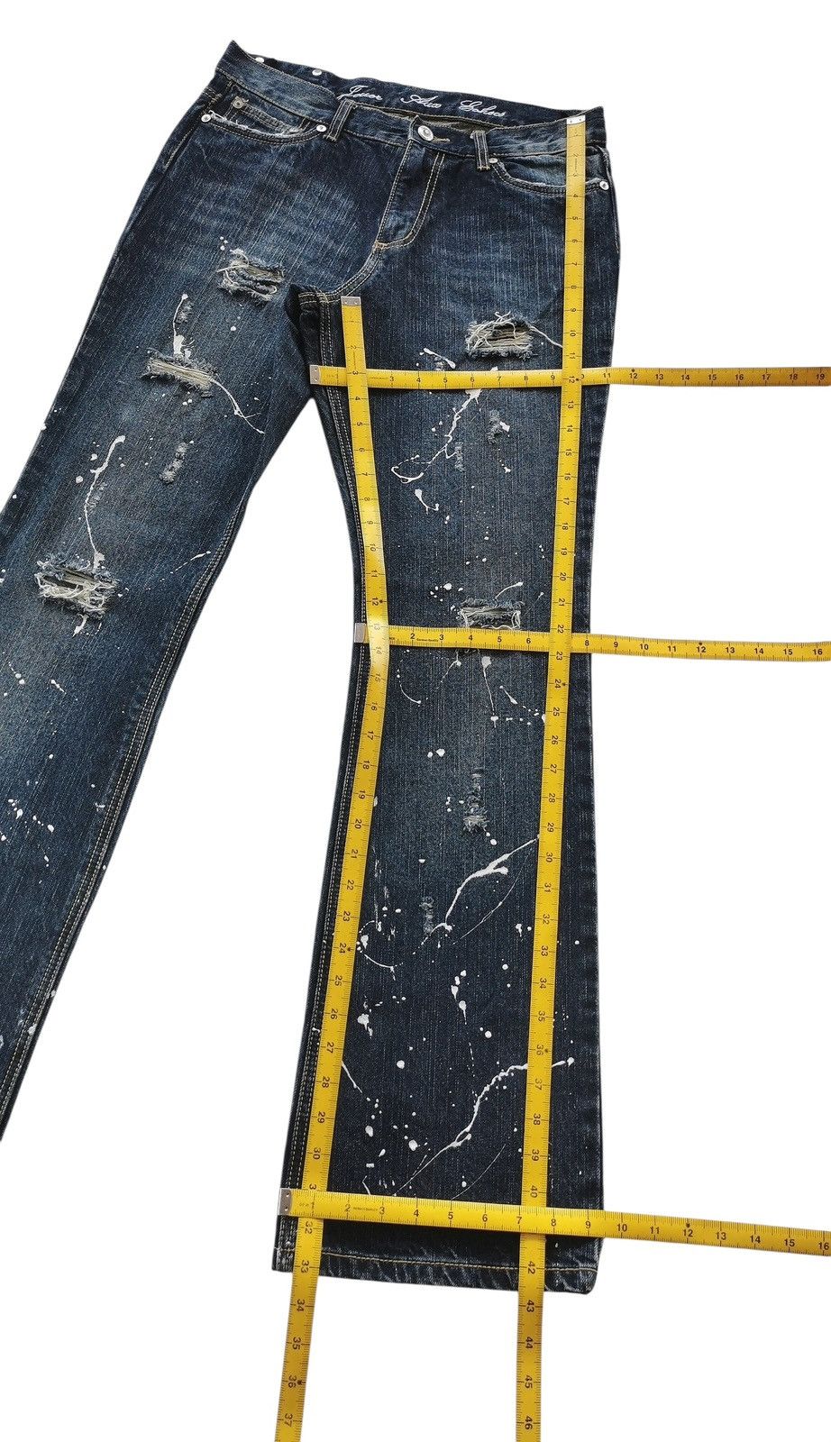 Kapital Flared Distressed Paint Splatter Jeans 30x33 Size US 30 / EU 46 - 14 Thumbnail