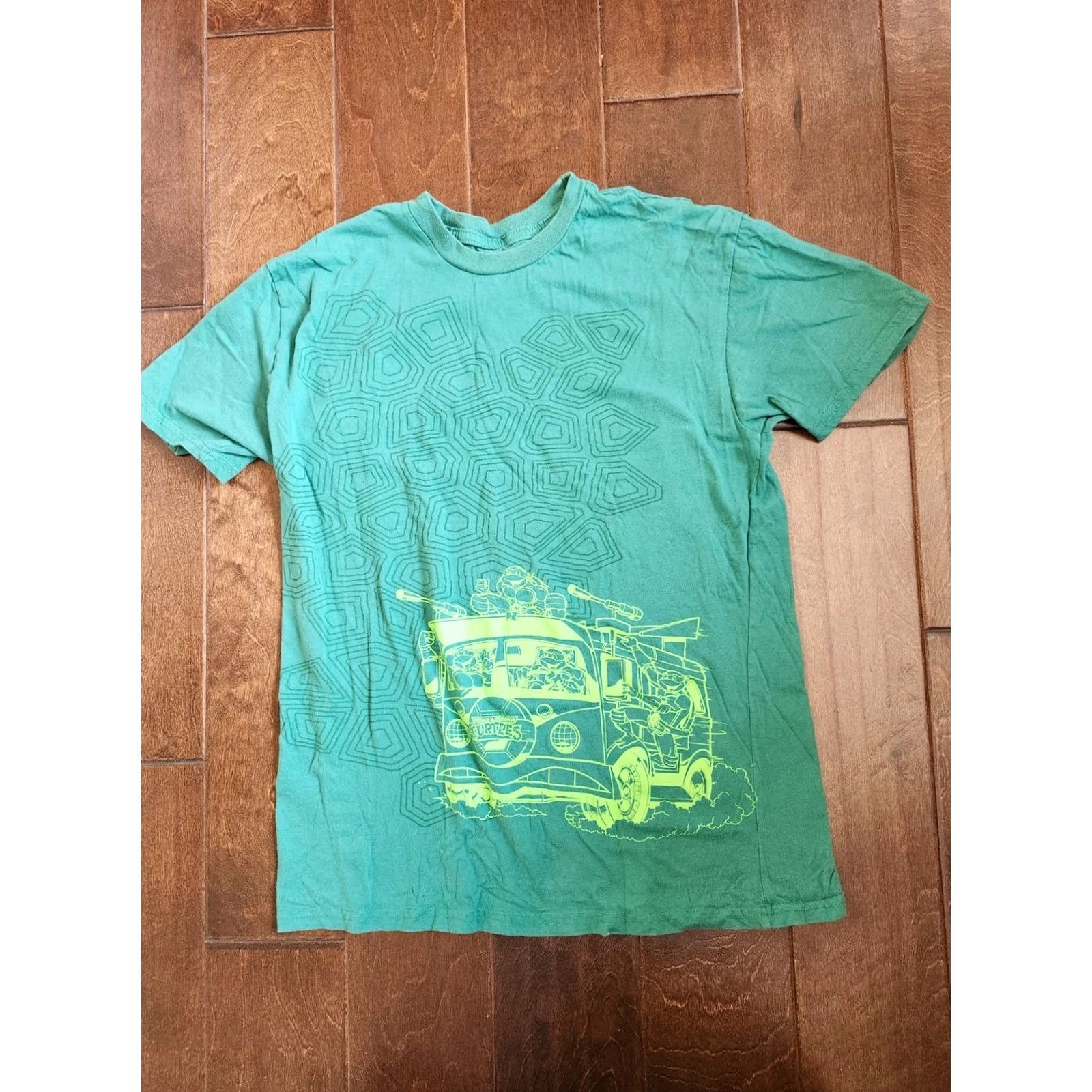 Vintage Lootwear TMNT Green T-Shirt Turtle Van Size M Mens Short Sleeve Crew Neck Graphic Tee Size US M / EU 48-50 / 2 - 2 Thumbnail