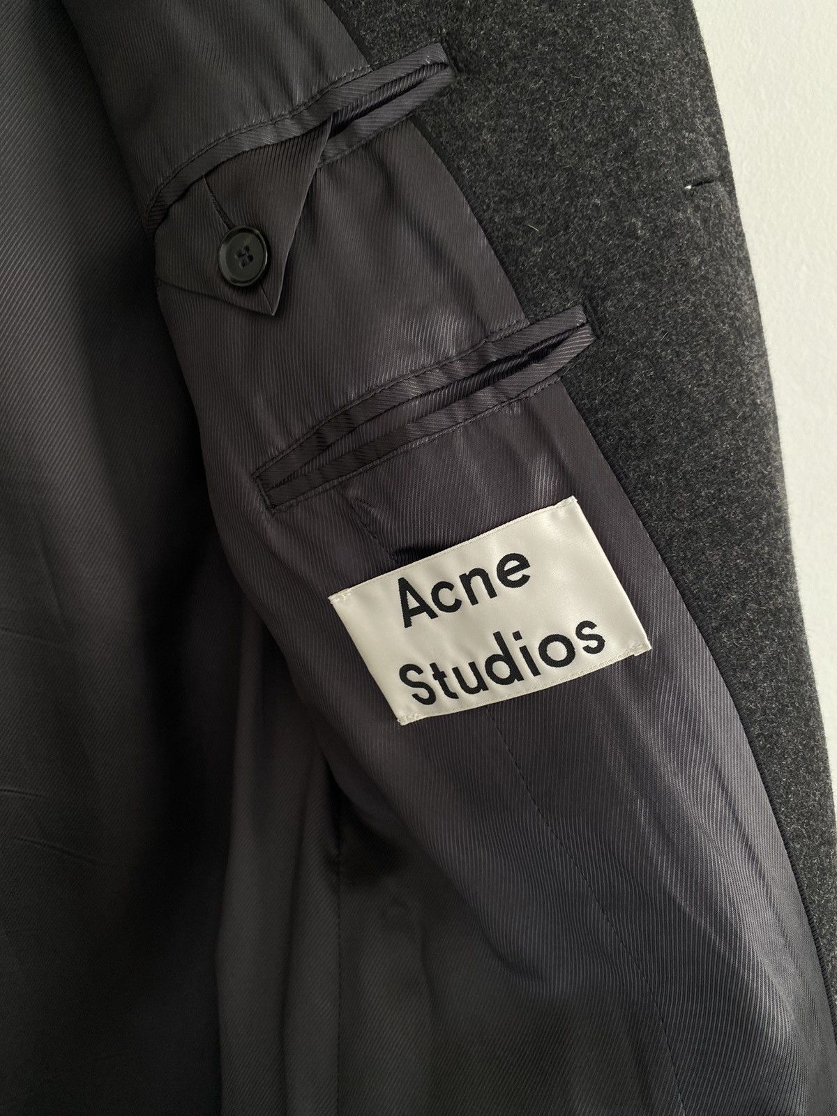 Grey wool blend coat