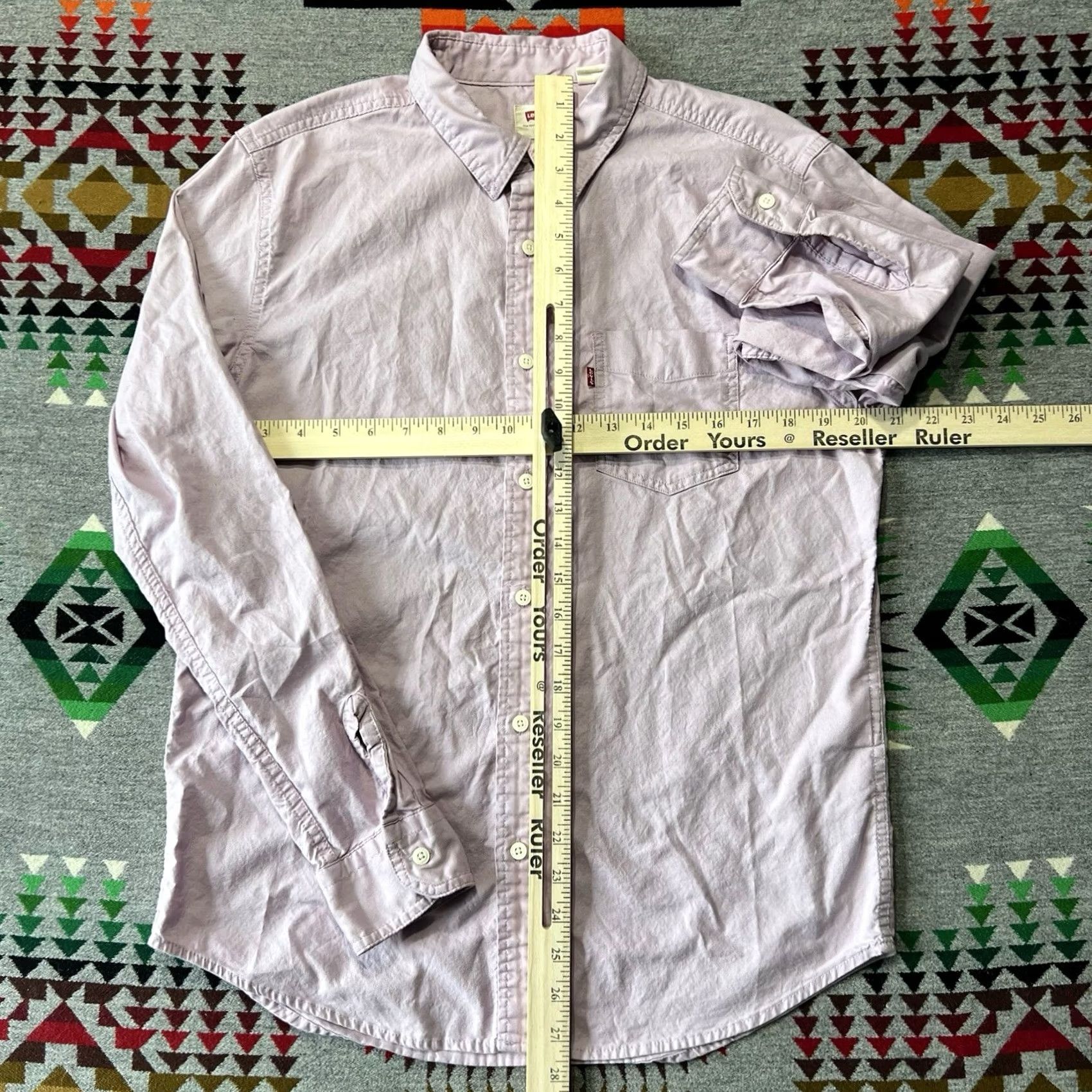 Levi's Levi's Shirt Mens Medium Pink Button Up Long Sleeve Red Tab Size US M / EU 48-50 / 2 - 3 Thumbnail