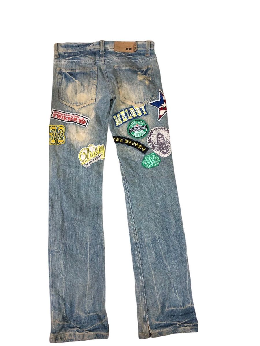 If Six Was Nine × Japanese Brand × Le Grande Bleu (L.G.B.) Clone Devgru patches Punk Rockabilly Denim Pants Size US 31 - 2 Thumbnail