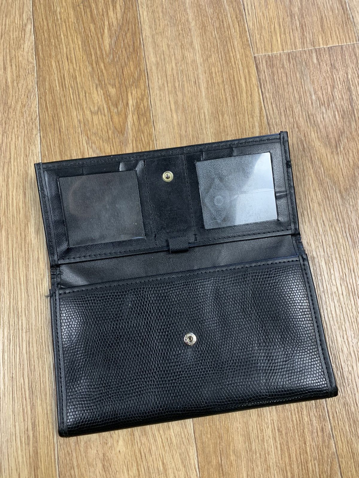 Moschino Moschino Black Leather Metal Letter Logo Purse Wallet Size ONE SIZE - 6 Thumbnail