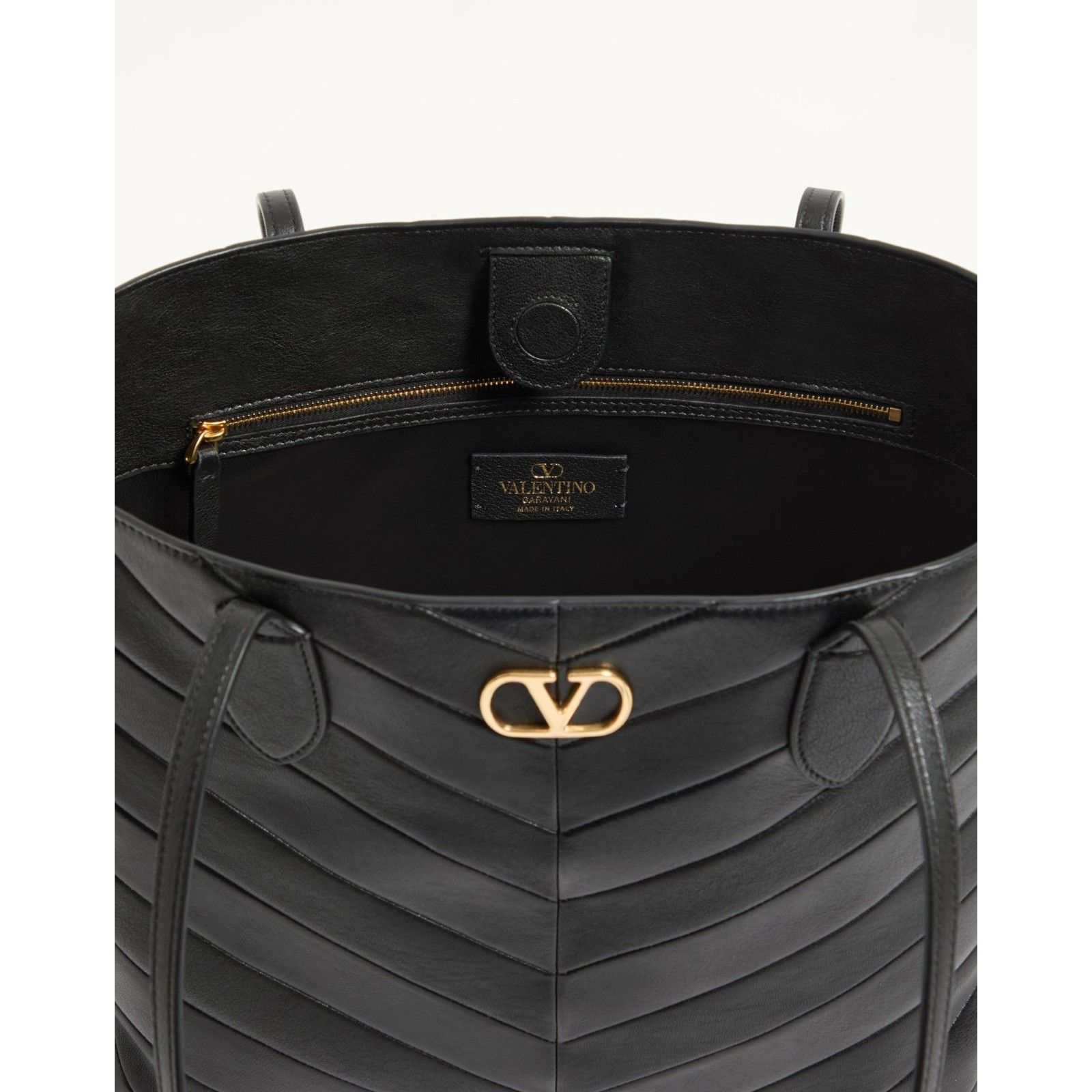 Valentino VALENTINO GARAVANI Black Leather Shopper Bag New & Authentic Size ONE SIZE - 4 Thumbnail