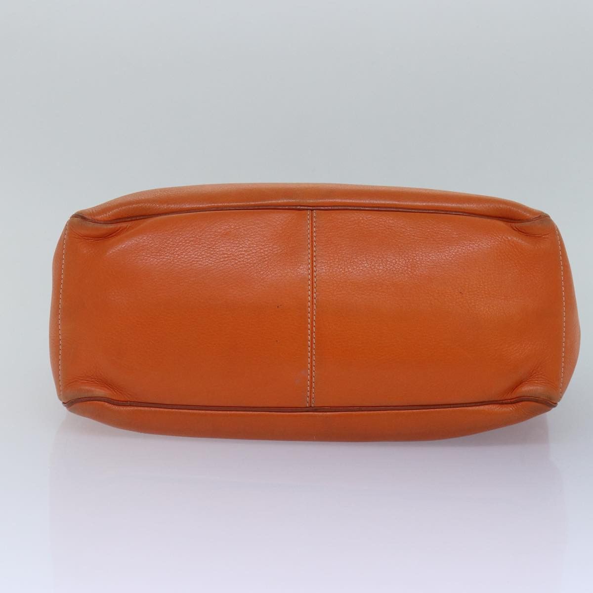 Celine CELINE Hand Bag Leather Orange Silver Size ONE SIZE - 9 Thumbnail