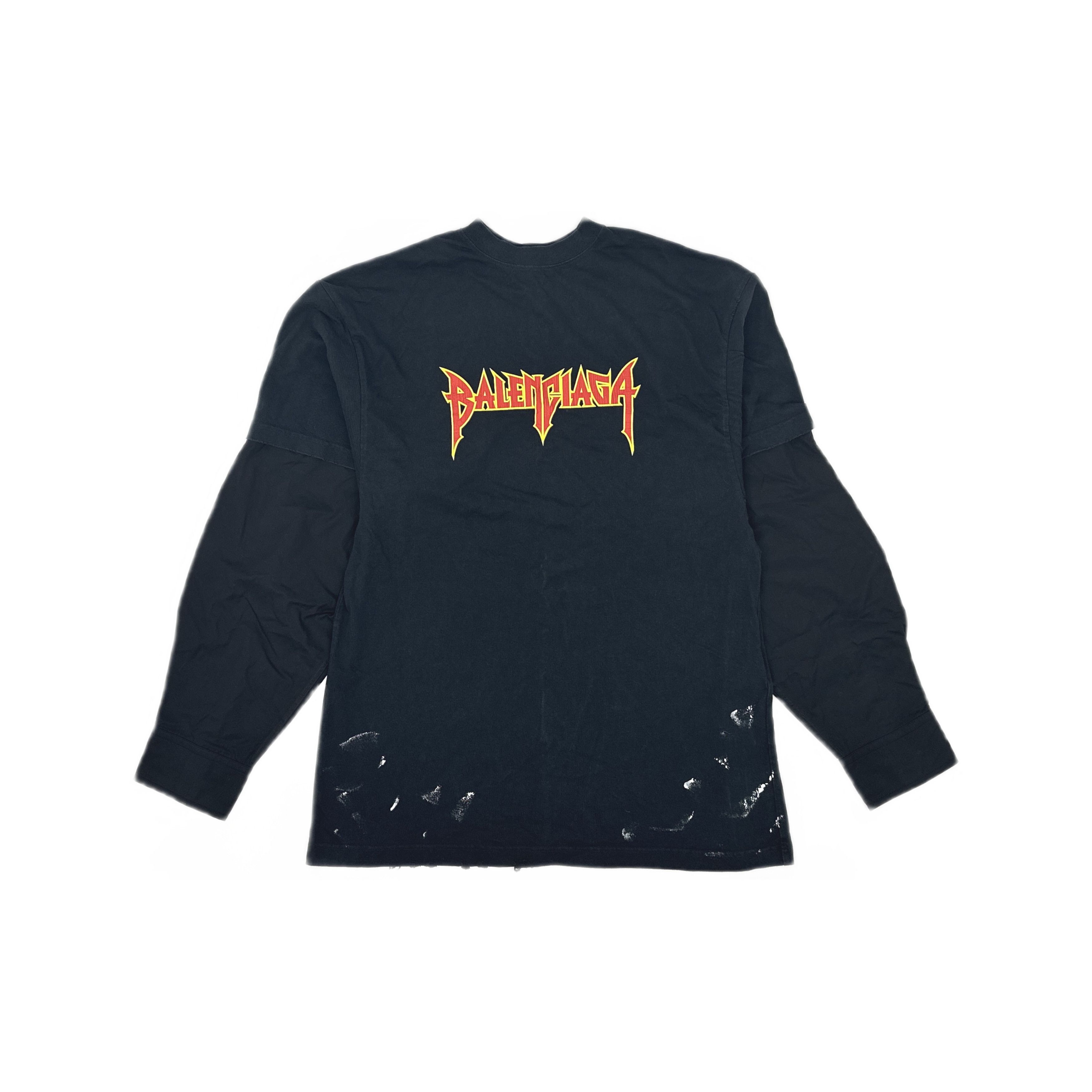 Balenciaga Balenciaga Archive Multi Logo Longsleeve Tee Shirt