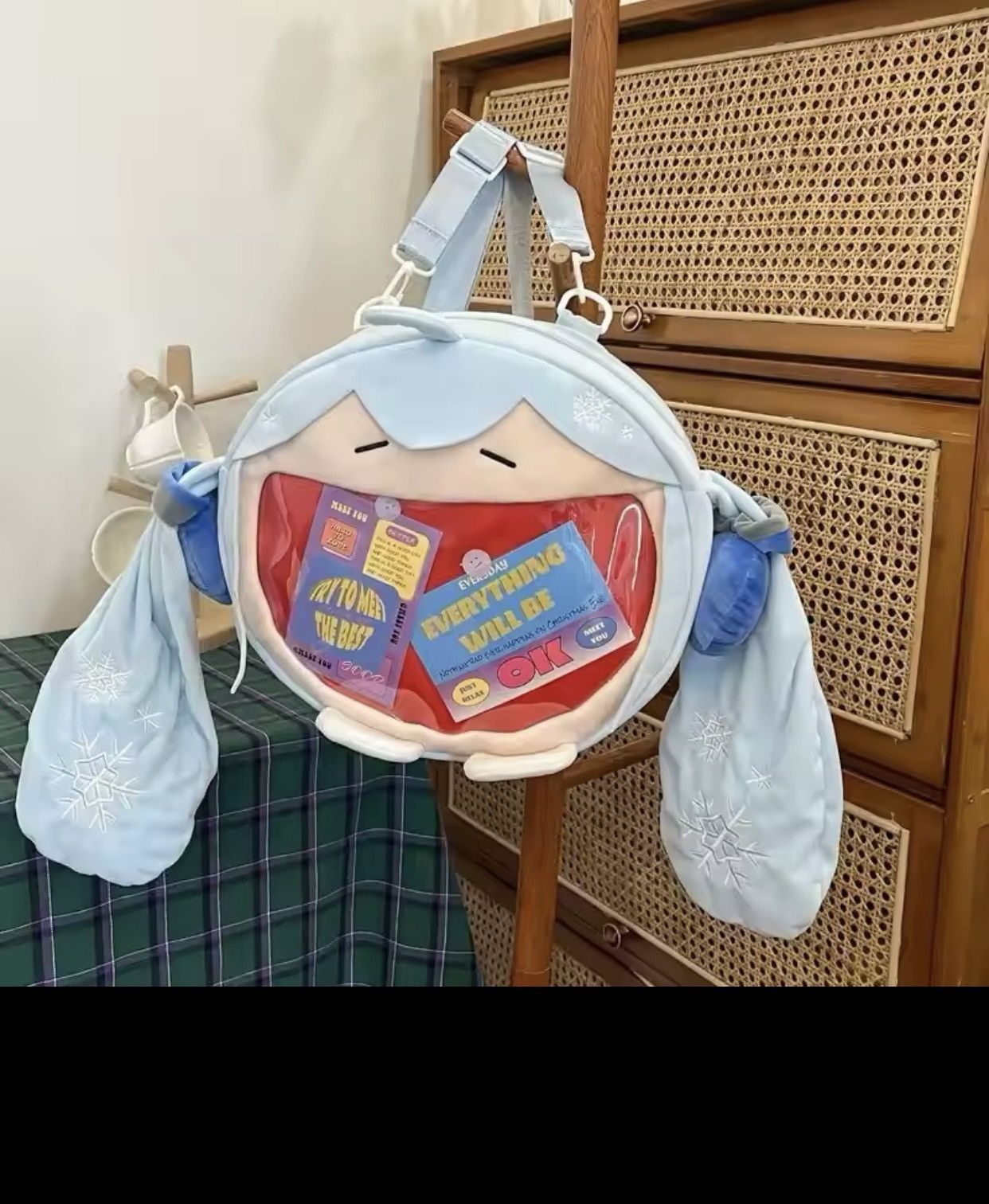 Japanese Brand Kawaii Packet Cute Anime Girl Plush Backpack Size ONE SIZE - 2 Thumbnail