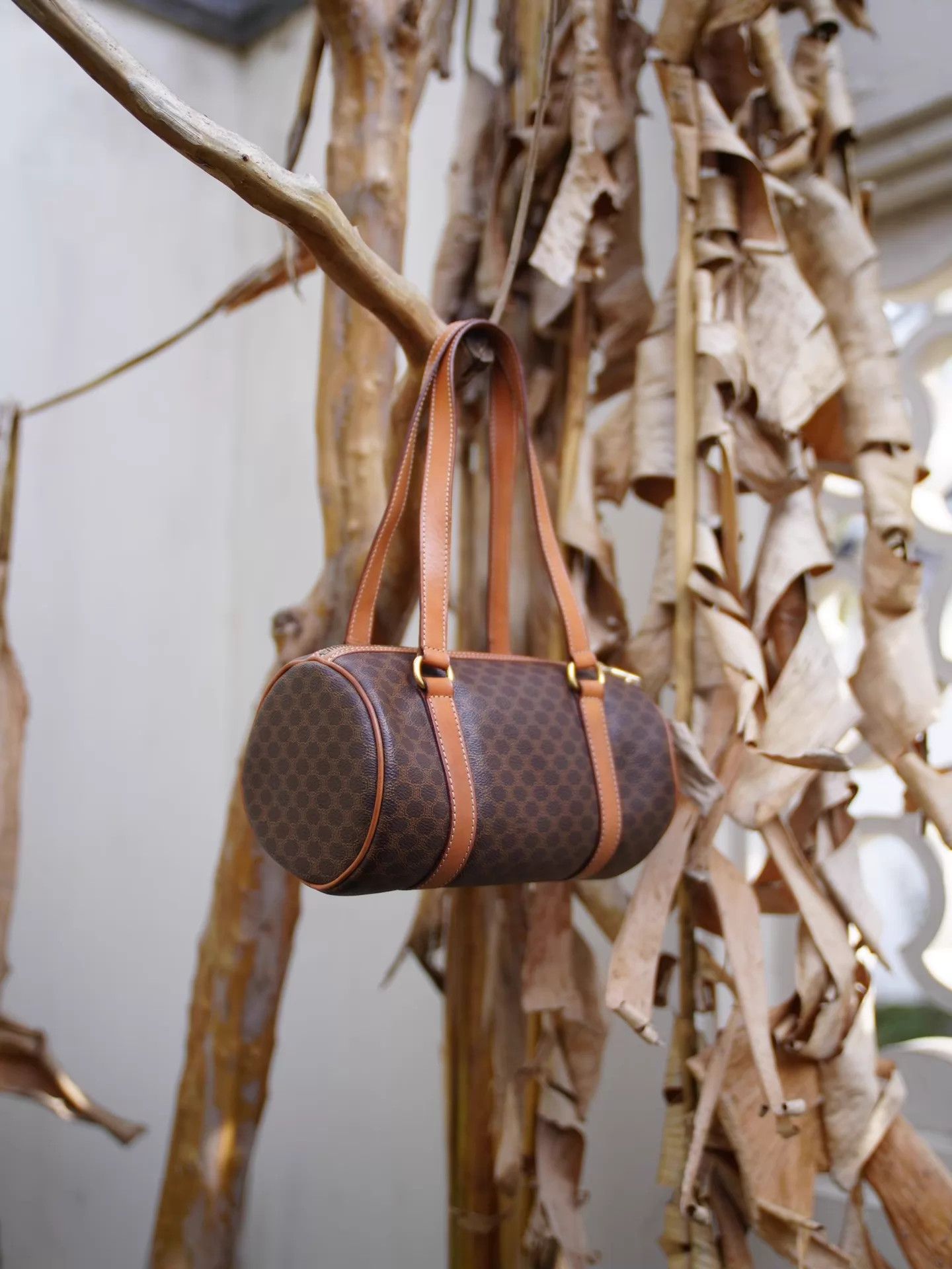 Celine Celine Vintage Monogram Bucket Bag Brown Leather Size ONE SIZE - 3 Thumbnail