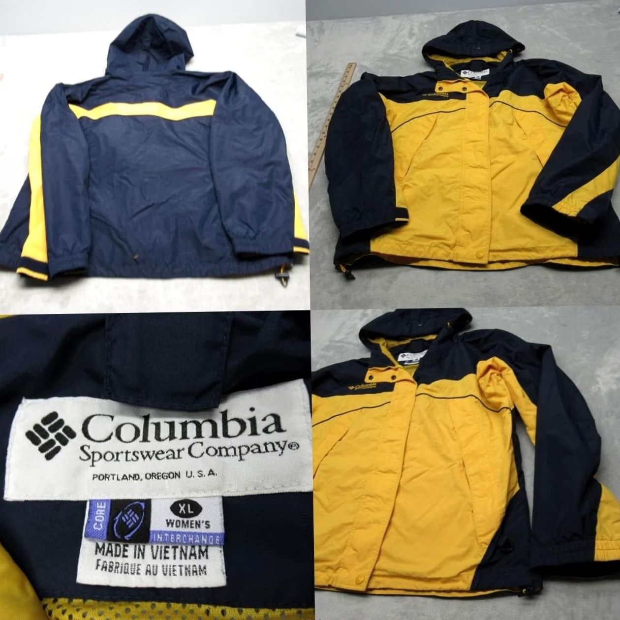 Vintage VINTAGE Columbia Jacket Womens XL Yellow Blue Interchange Hooded 3 in 1 Shell Size XL / US 12-14 / IT 48-50 - 2 Thumbnail