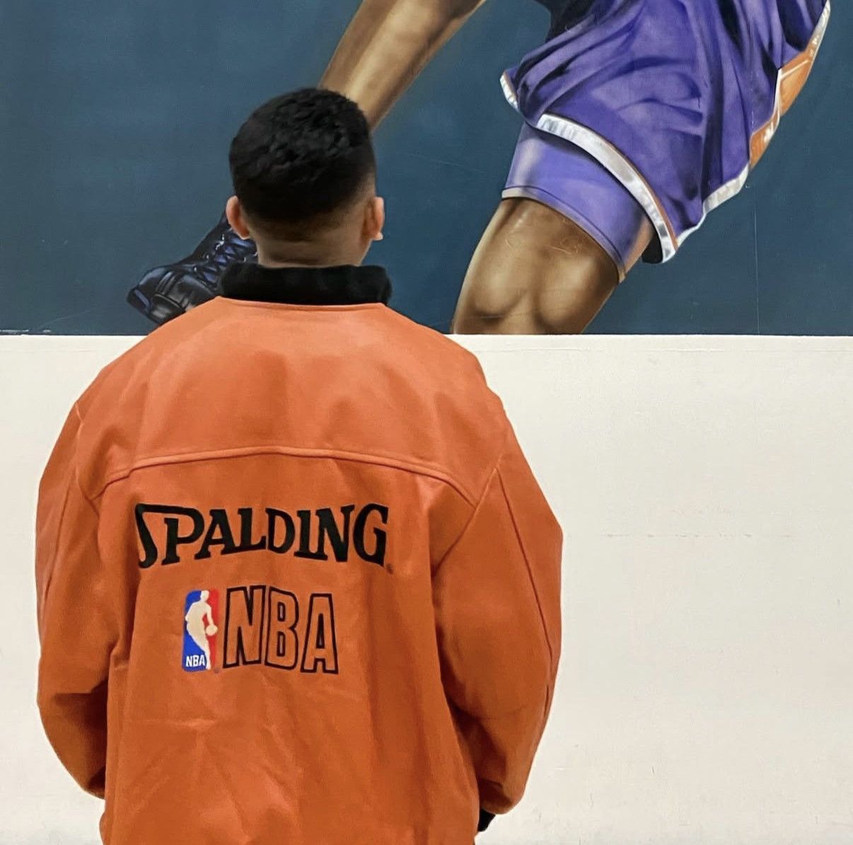 Spalding Vintage 90s Spalding NBA Basketball Leather Jacket 1 of 1 XL Size US XL / EU 56 / 4 - 10 Thumbnail