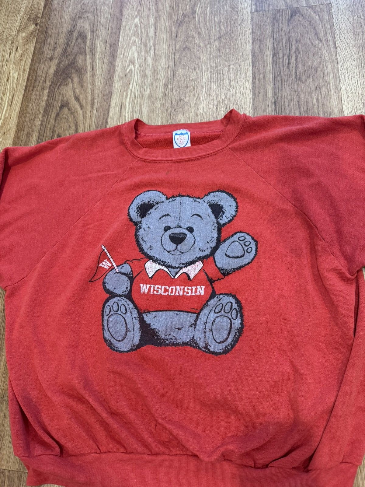 Vintage Wisconsin Badgers Teddy Bear Size XL / US 12-14 / IT 48-50 - 2 Thumbnail