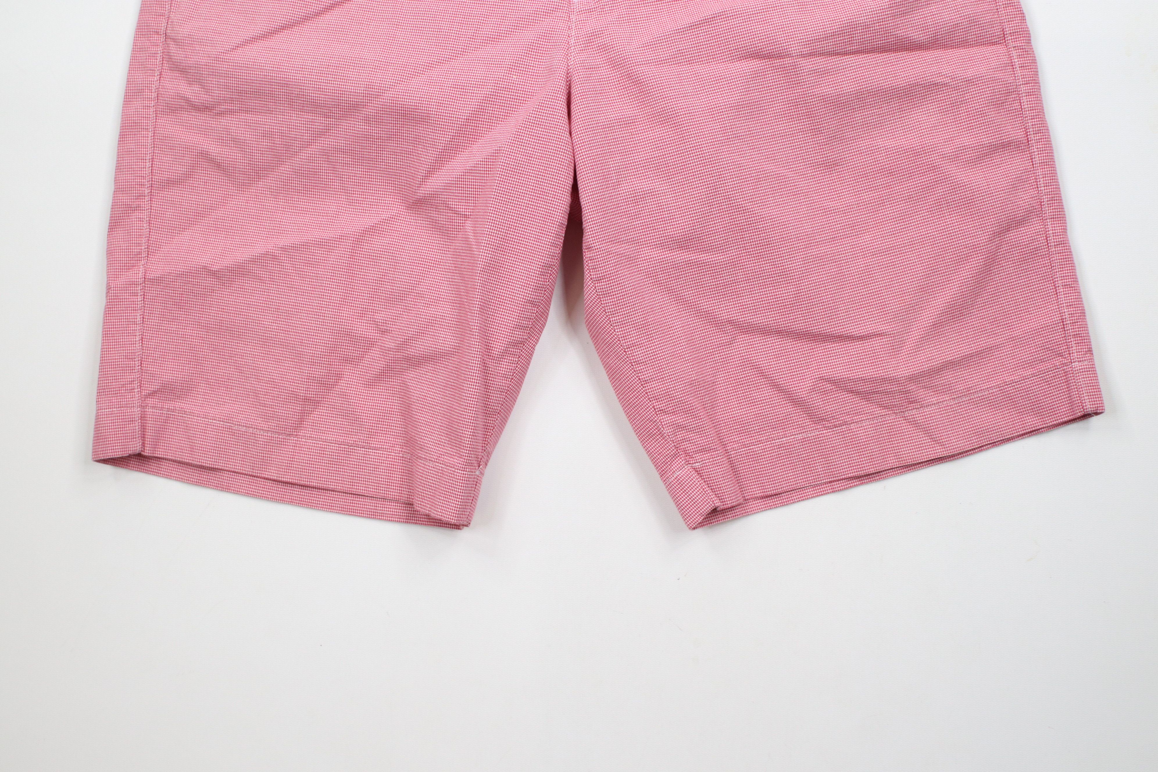 J.Crew × Vintage J Crew Mens Size 34 Cotton Houndstooth Club Chino Shorts Red Size US 34 / EU 50 - 4 Thumbnail