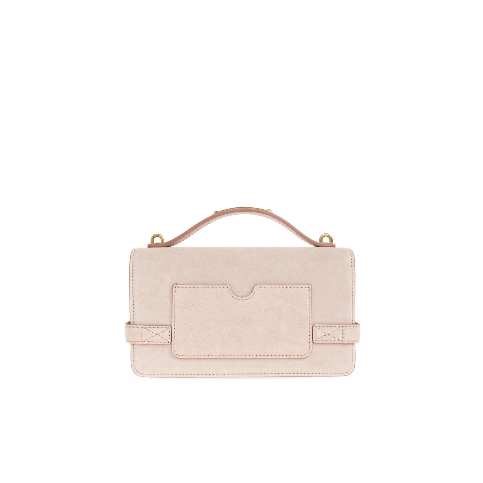 Balmain BALMAIN B-Buzz 24 Pink Suede Shoulder Bag New & Authentic Size ONE SIZE - 2 Thumbnail