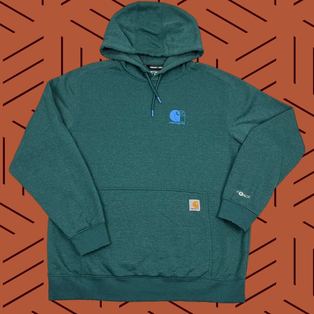 Carhartt Carhartt Force Hoodie Mens L Relaxed Green Fleece Workwear Pullover Sweatshirt Hooded Size US L / EU 52-54 / 3 - 1 Thumbnail