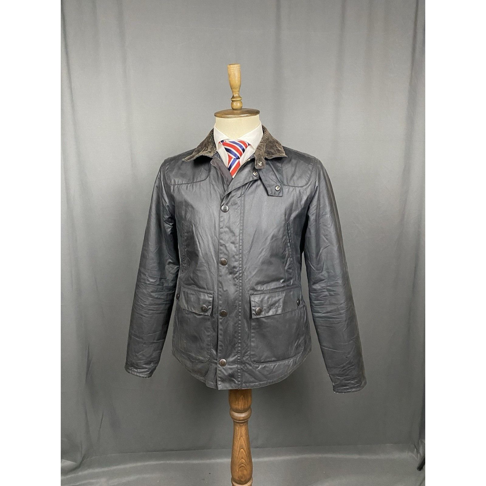 Barbour Barbour Reelin Men's Blue Multipocket Motorcycle Waxed Jacke Size US M / EU 48-50 / 2 - 3 Thumbnail