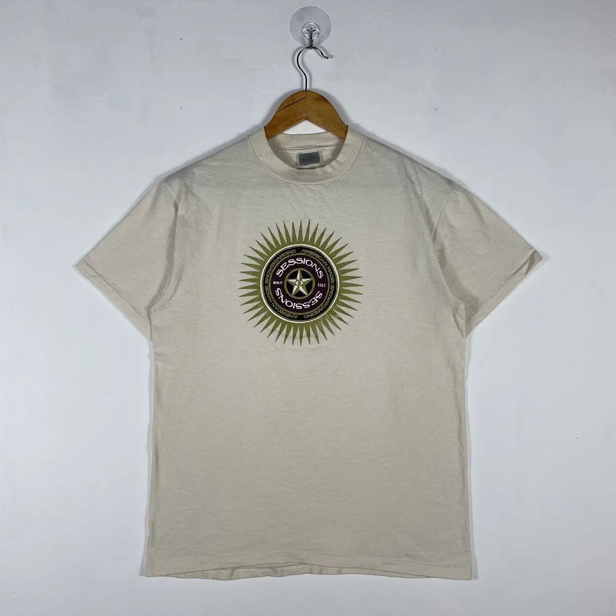 Sessions VINTAGE 90's SESSIONS AMERICAN MADE SNOWBOARDING TEE Size US M / EU 48-50 / 2 - 2 Thumbnail