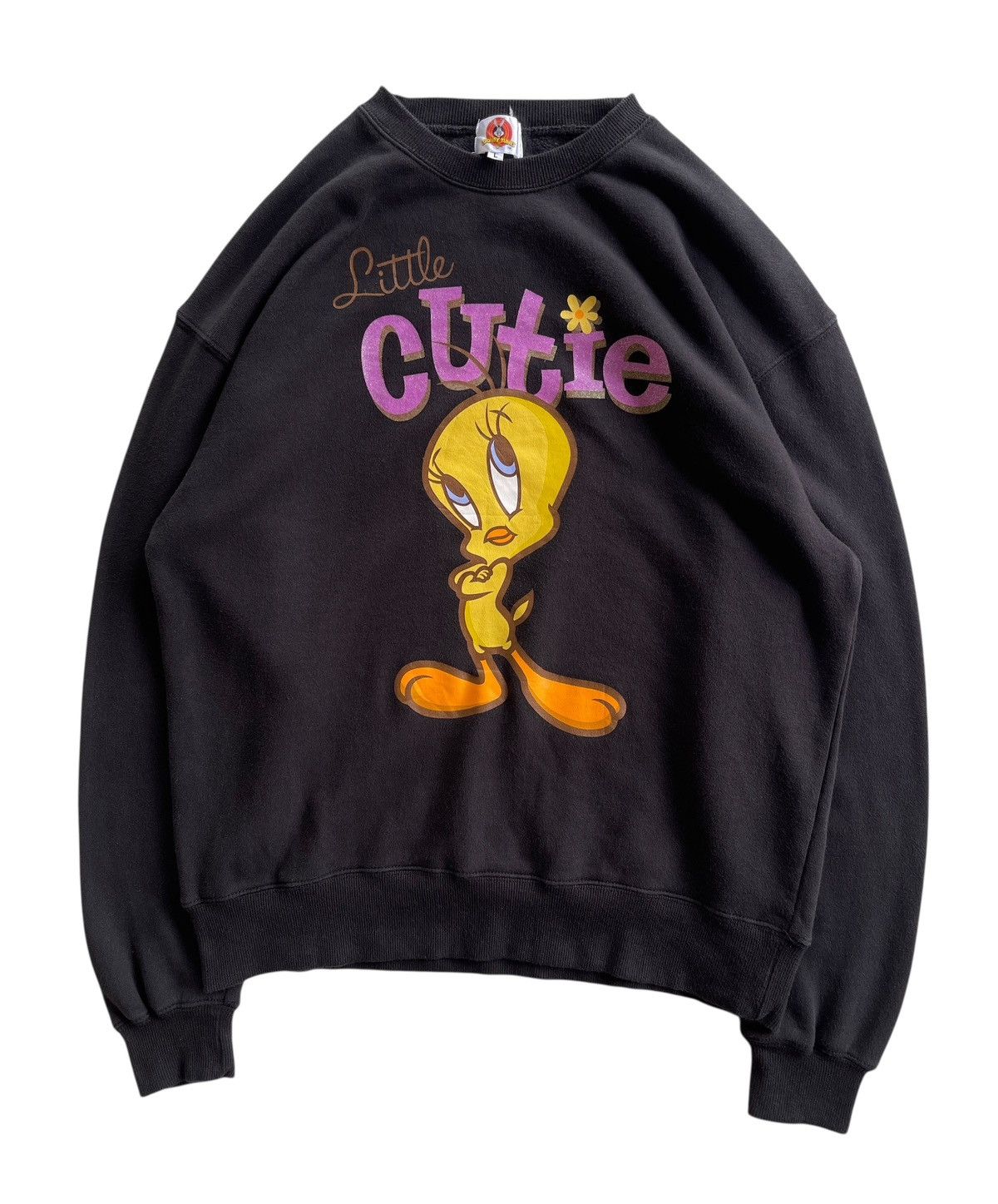 Vintage 90s Looney Tunes Tweety Crewneck Sweatshirt Size L / US 10 / IT 46 - 1 Thumbnail