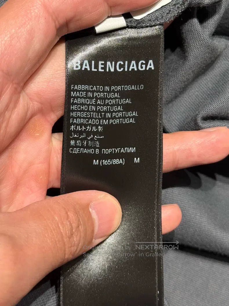 Balenciaga Balenciaga Embroidered Cola Logo Gray-Blue Round Neck Shor Size US M / EU 48-50 / 2 - 8 Thumbnail