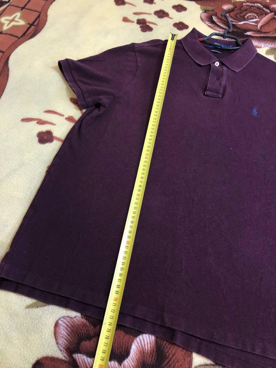 Polo Ralph Lauren Polo Ralph Lauren Custom Slim Polo T Shirt Burgundy Size US L / EU 52-54 / 3 - 9 Thumbnail