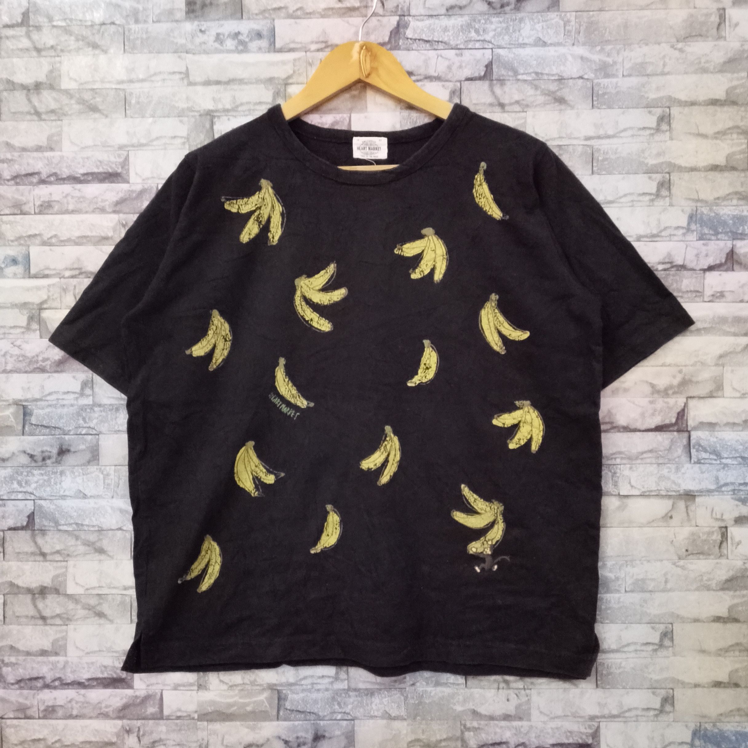 Japanese Brand Heart Marker Banana Printed Boxy Tee Size US M / EU 48-50 / 2 - 1 Thumbnail