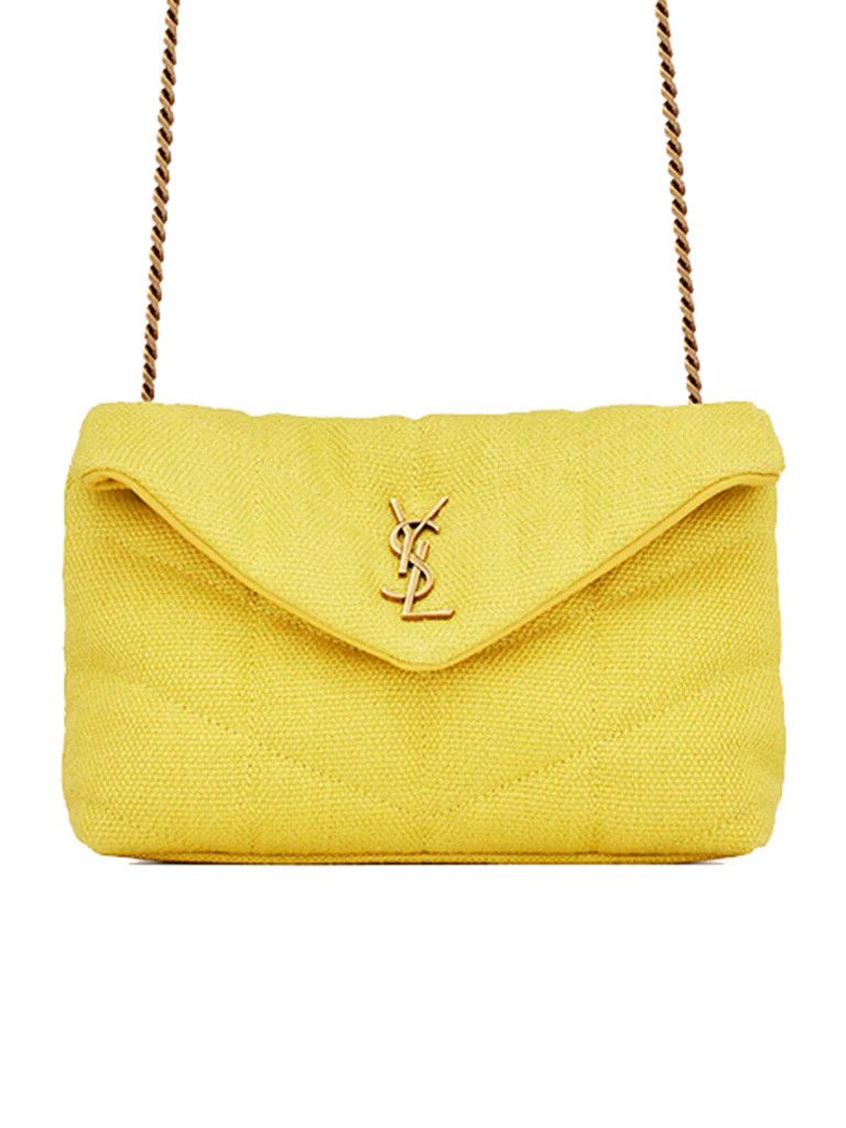Saint Laurent Paris oc11z10325 Size: OS Puffer Toy Bag in Canvas Smooth Leather Size ONE SIZE - 5 Thumbnail