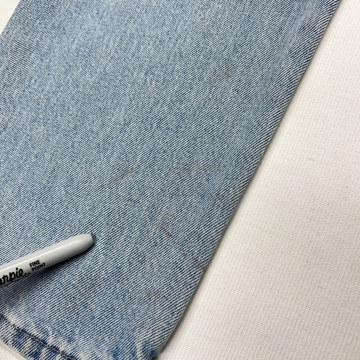 Vintage × Wrangler Wrangler Jeans Blue Straight Ripped Faded Denim Worn Y2K Size US 33 - 15 Thumbnail