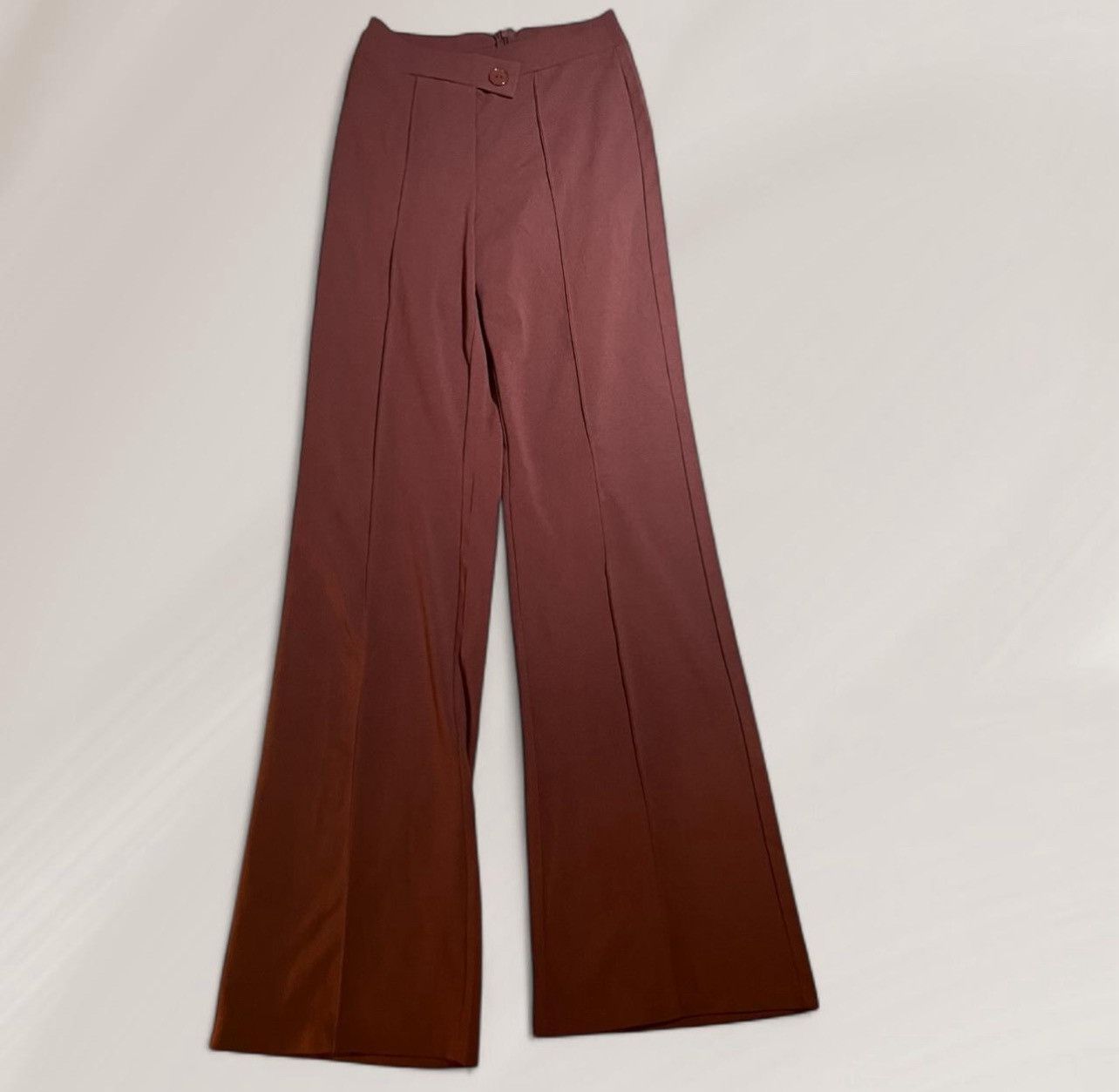 Fashion Nova Brown straight legged trouser pants Size 26" / US 2 / IT 38 - 1 Thumbnail